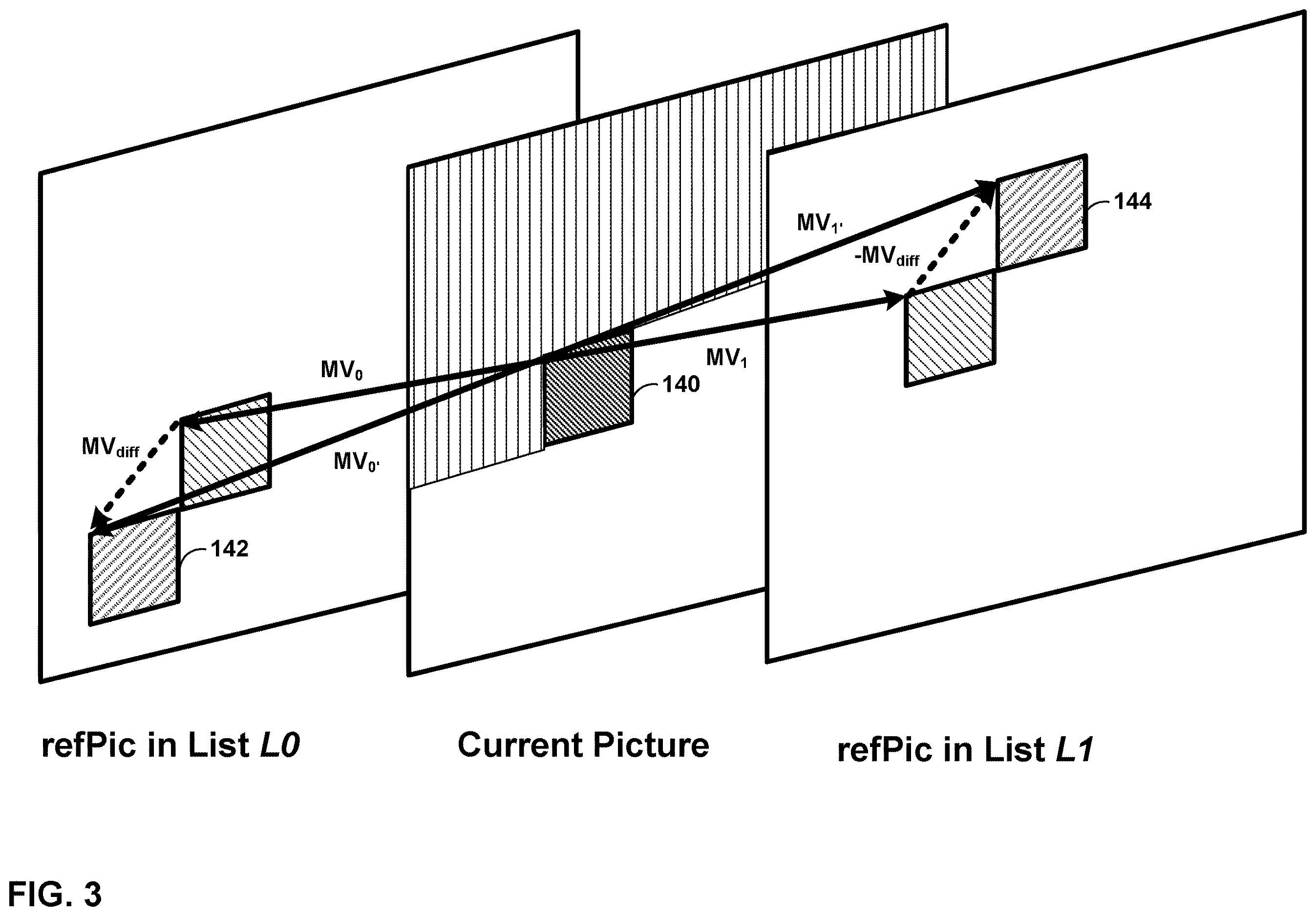 Patent US12615373 Figure 3 – Decoder-side control point motion vector refinement for affine inter-prediction in video coding
