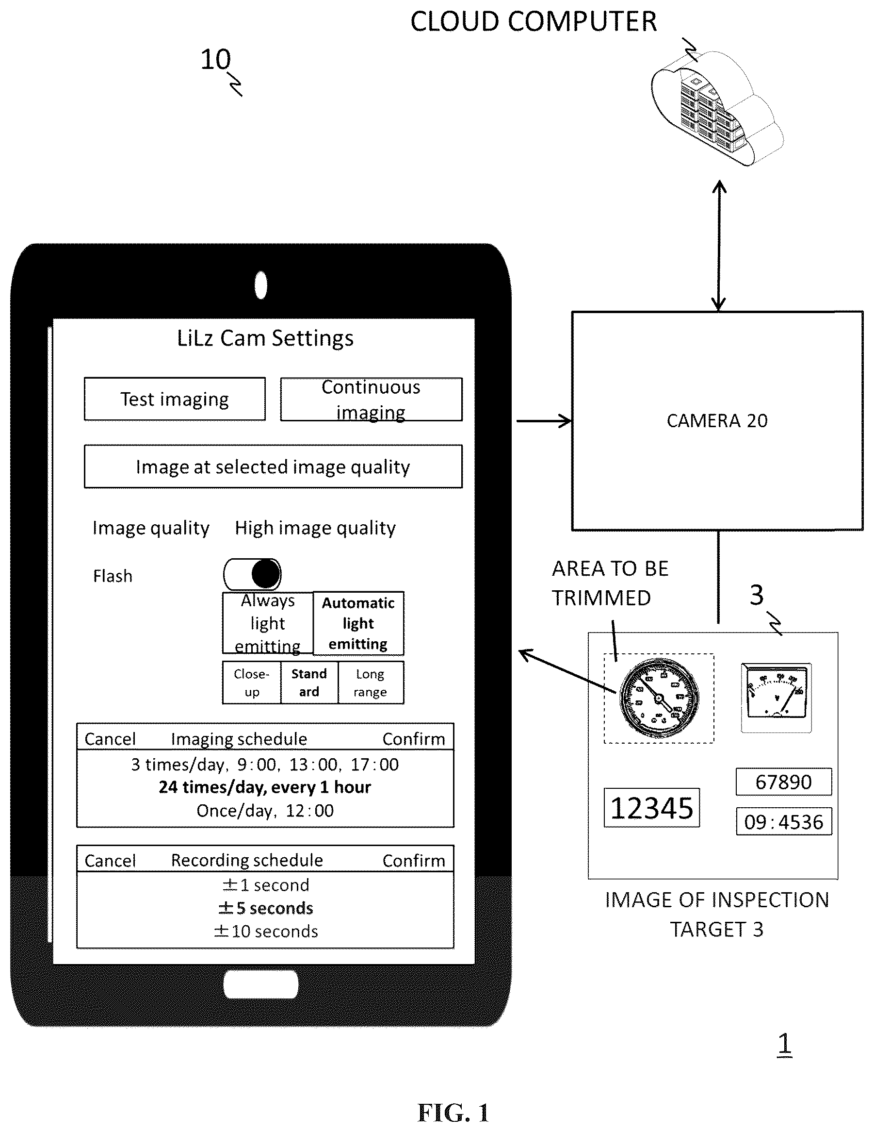 Patent US12615436 — Inspection-target-image transmission system, inspection-target-image transmission method, and program — Figure 1