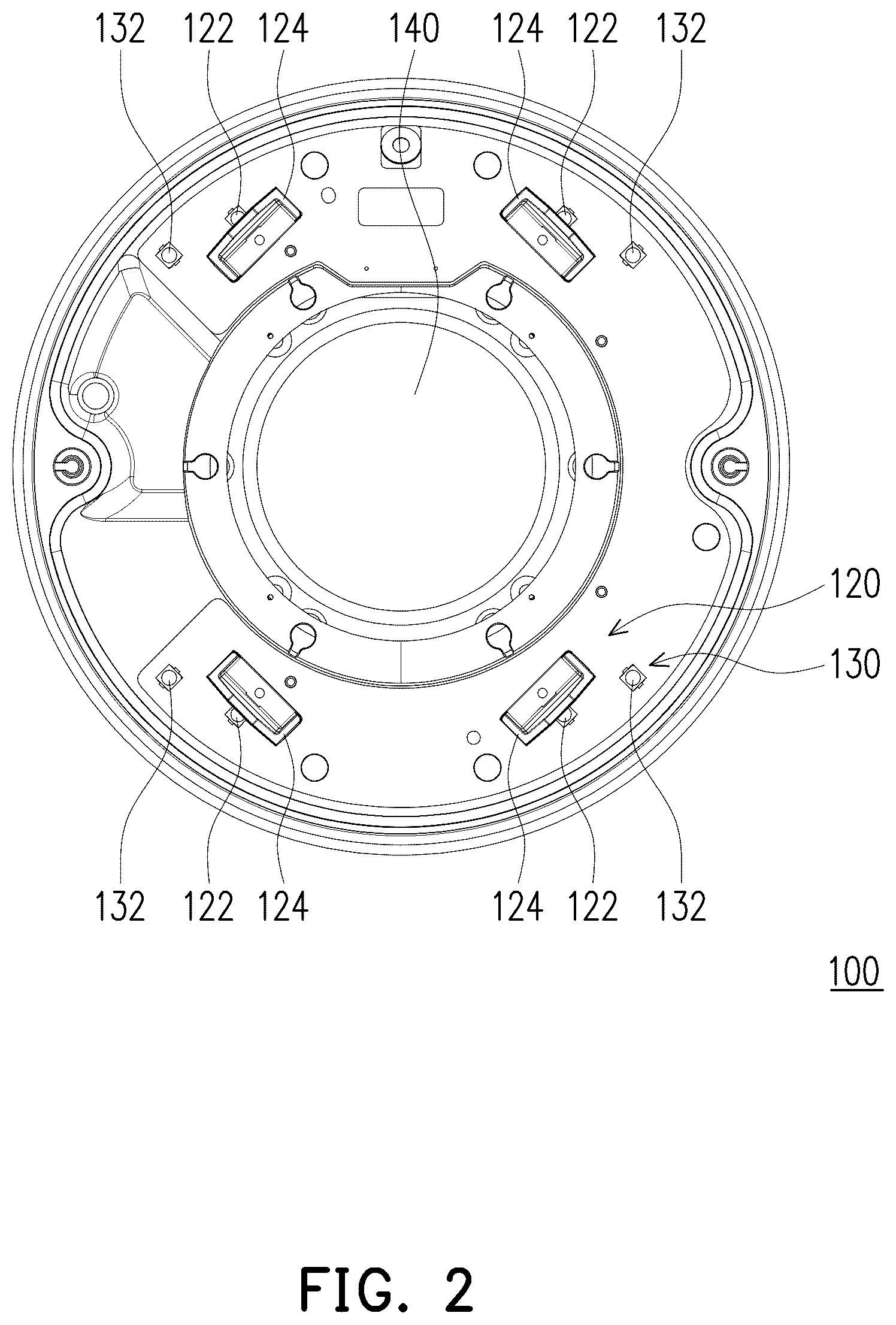 Patent US12615441 Figure 2 – Image capturing device with illumination brightness distribution and adjustment method thereof