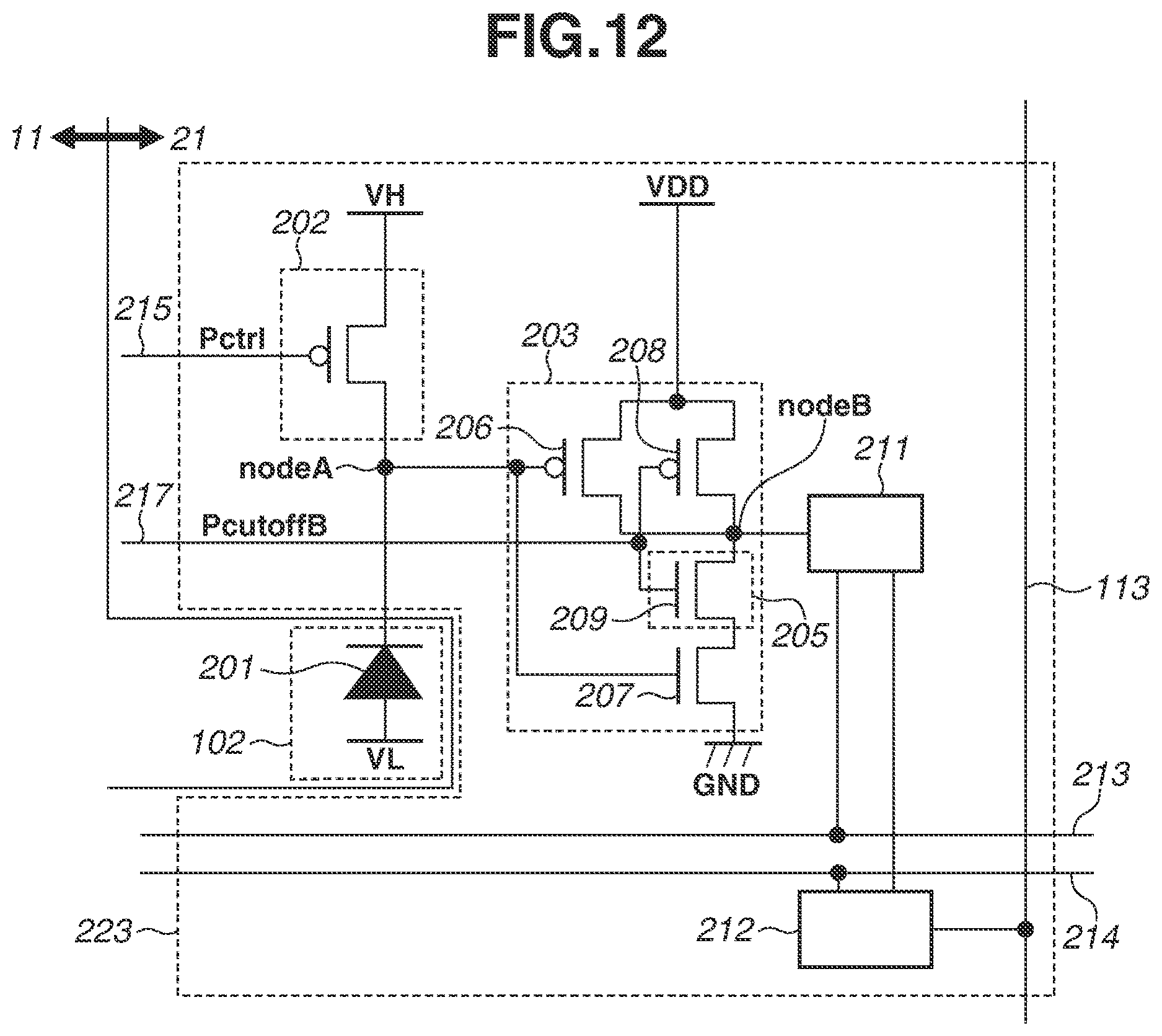 Patent US12615452 Figure 12 – Photoelectric conversion device, photoelectric conversion system, and moving body