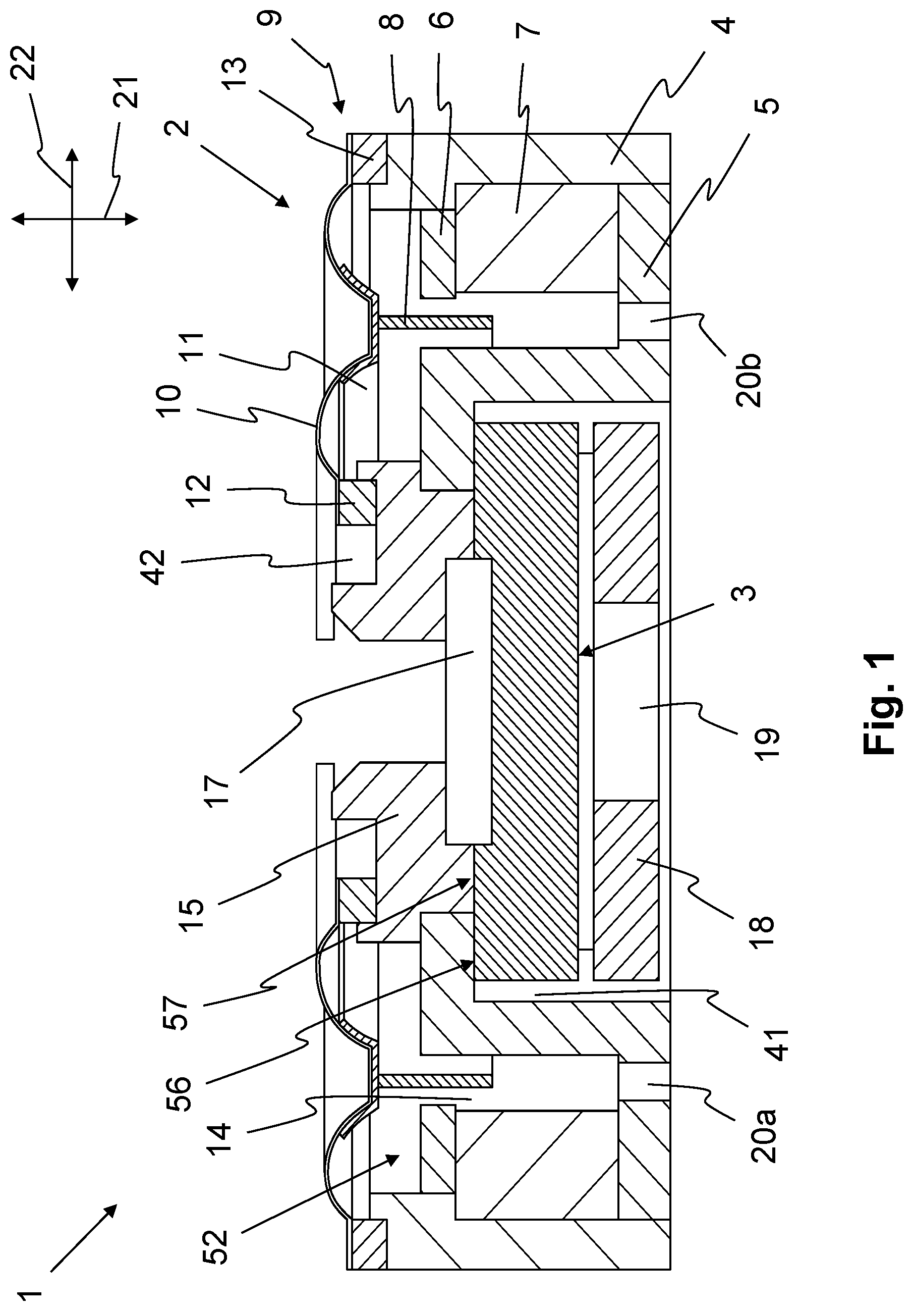 Patent US12615466 Figure 1 – Acoustic transducer unit