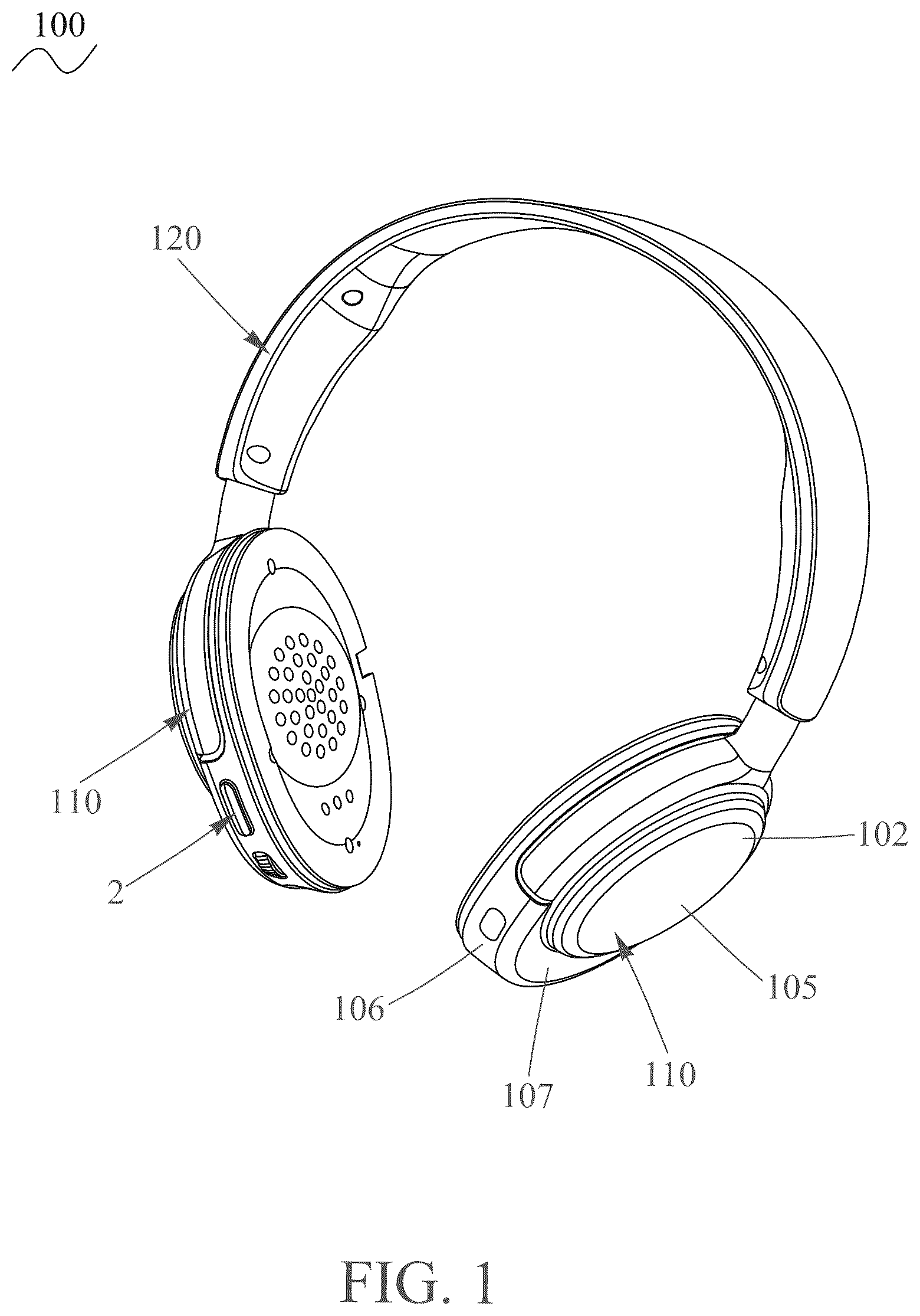 Patent US12615471 — Headphone — Figure 1