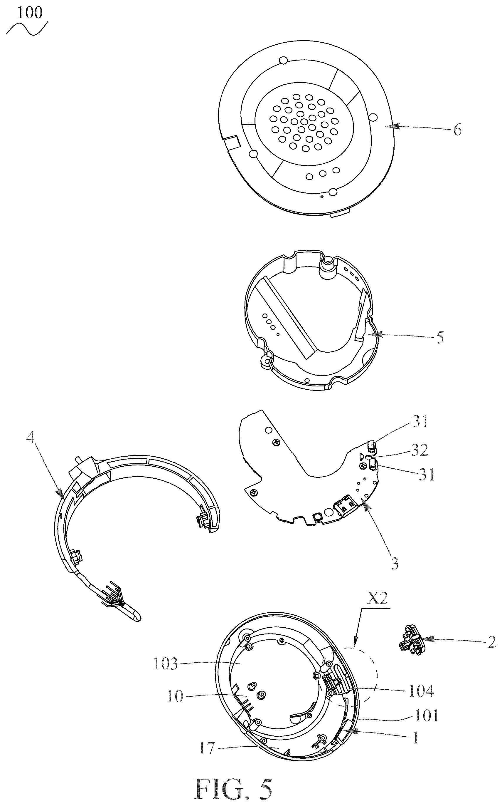 Patent US12615471 Figure 5 – Headphone
