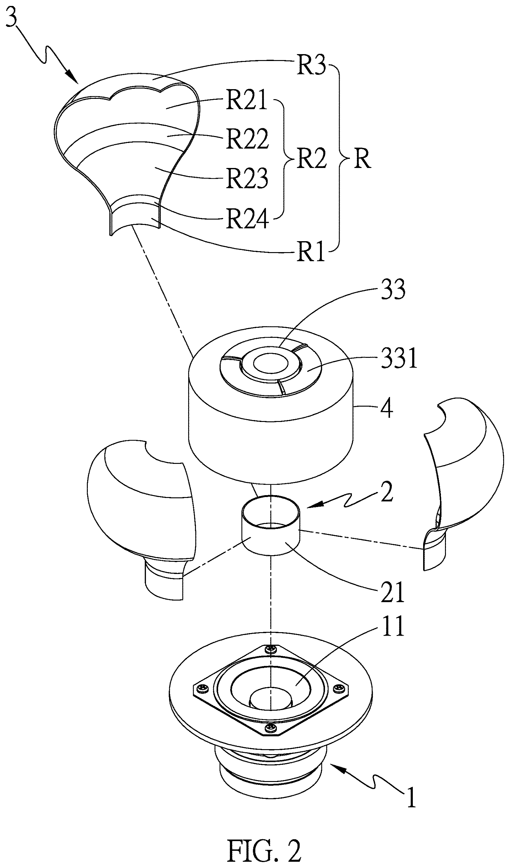 Patent US12615475 Figure 2 – Structure of loudspeaker