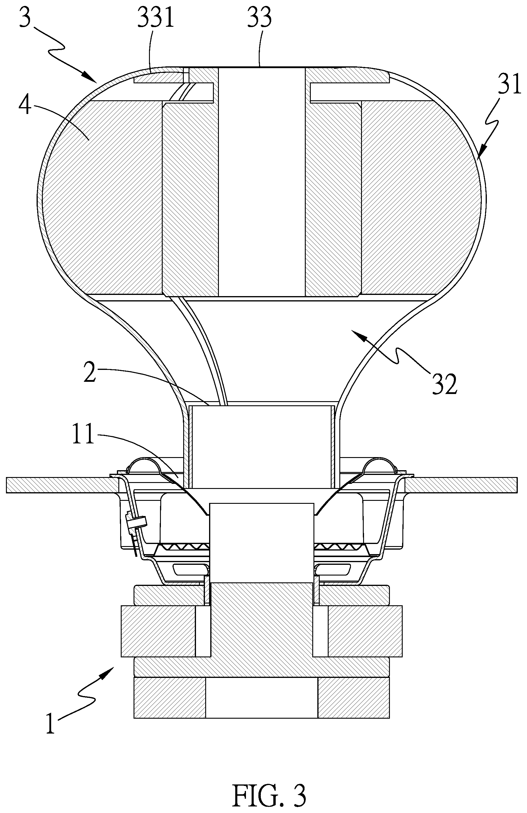 Patent US12615475 Figure 3 – Structure of loudspeaker