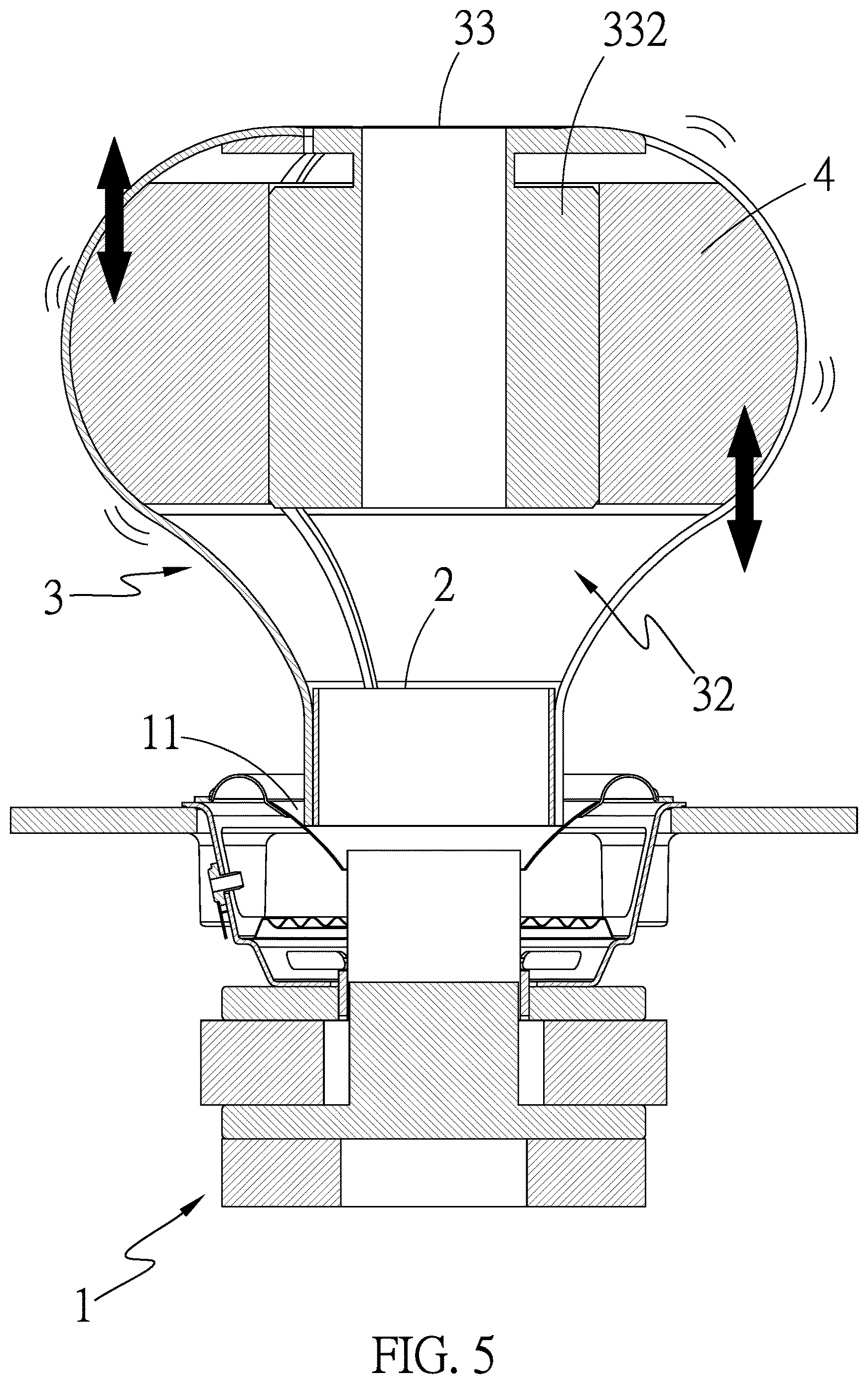 Patent US12615475 Figure 5 – Structure of loudspeaker