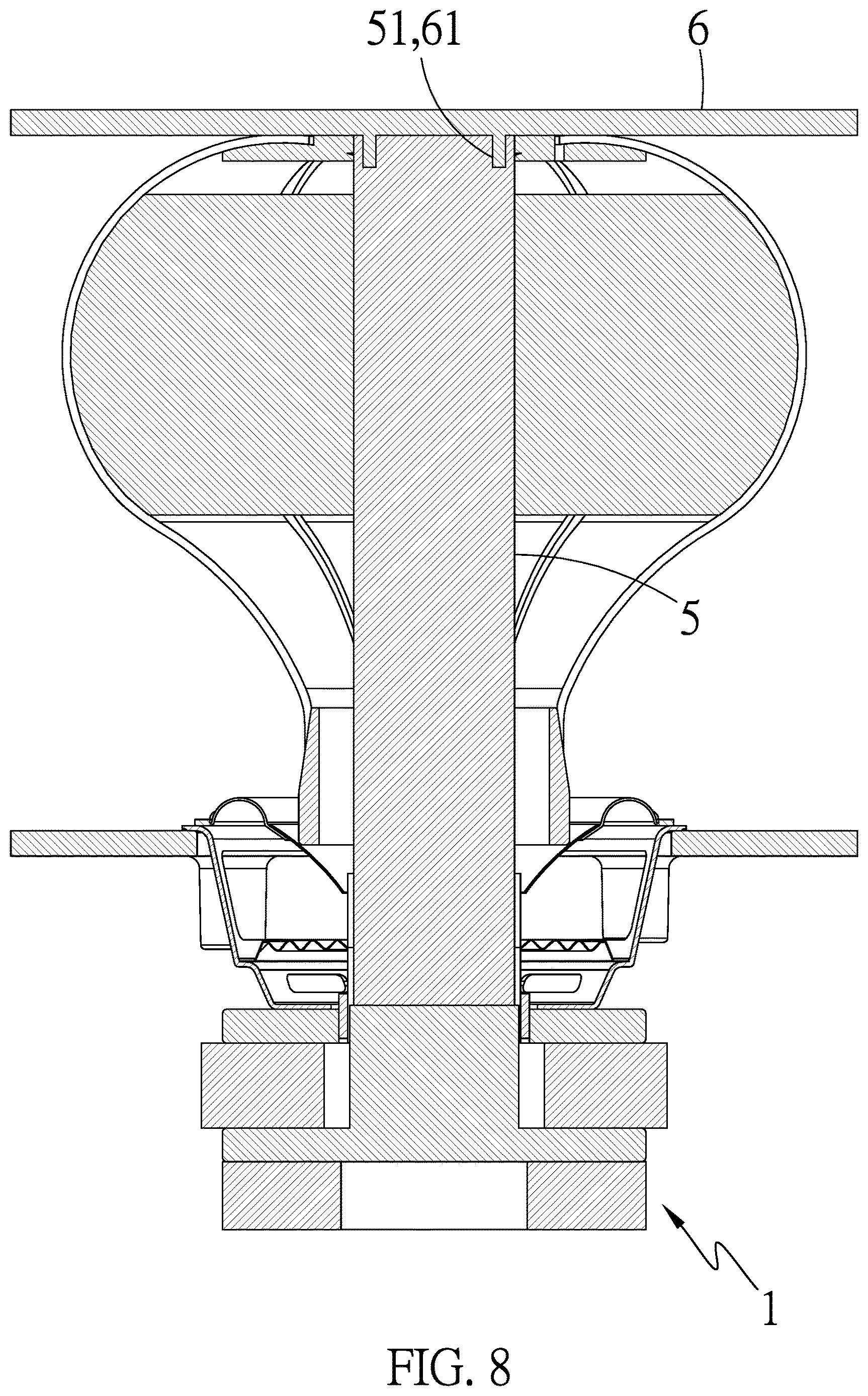 Patent US12615475 Figure 8 – Structure of loudspeaker