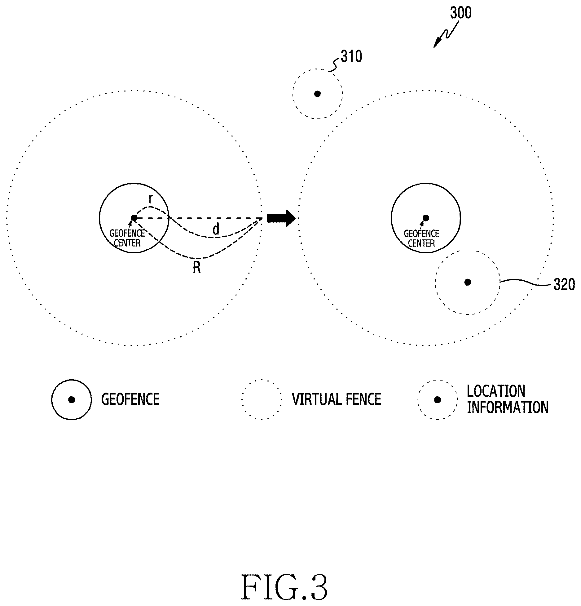 Patent US12615490 Figure 3 – Electronic device for configuring geofence and operation method thereof