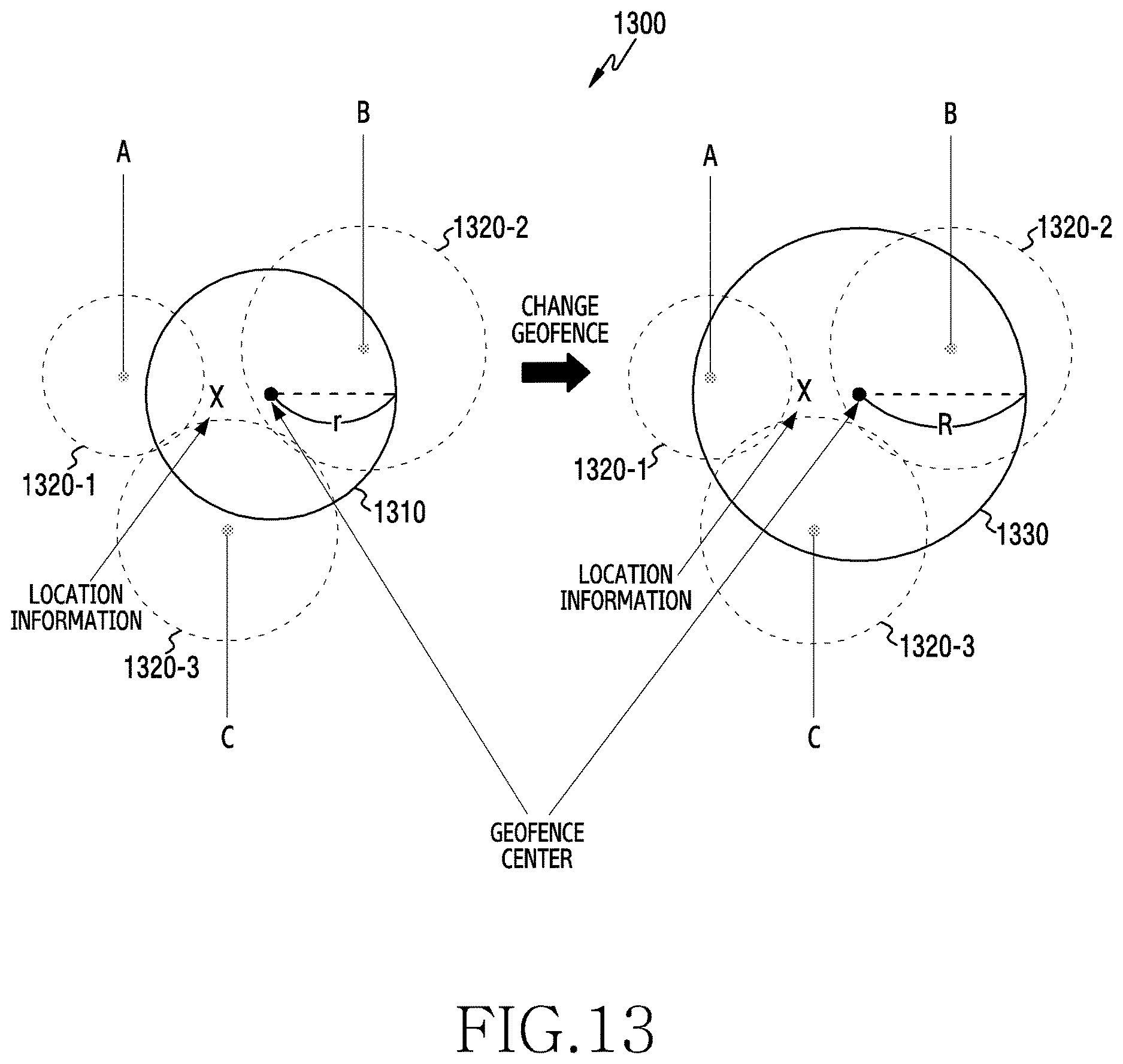 Patent US12615490 Figure 14 – Electronic device for configuring geofence and operation method thereof
