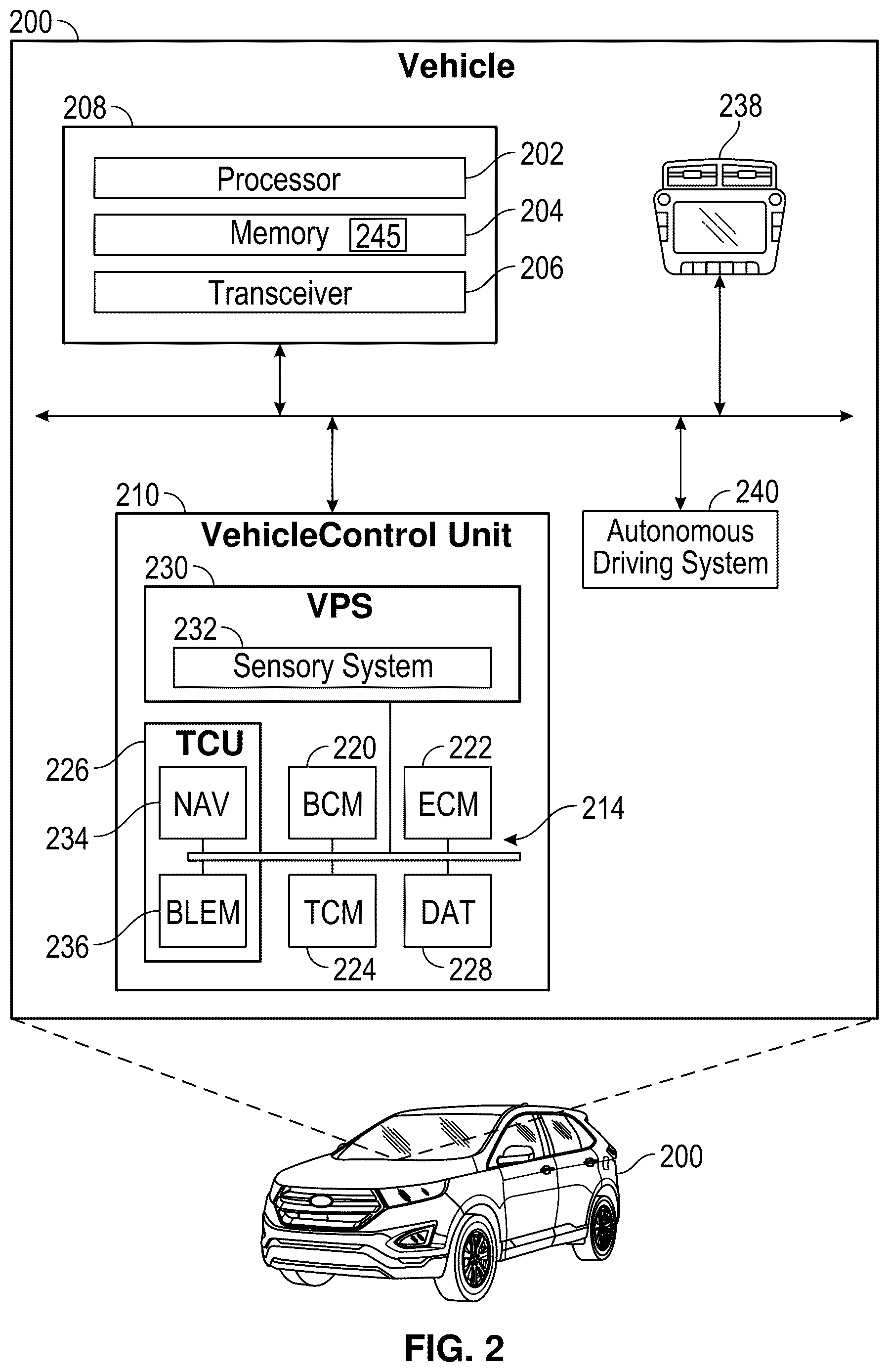 Patent US12615496 Figure 2 – Systems and methods for towing avoidance