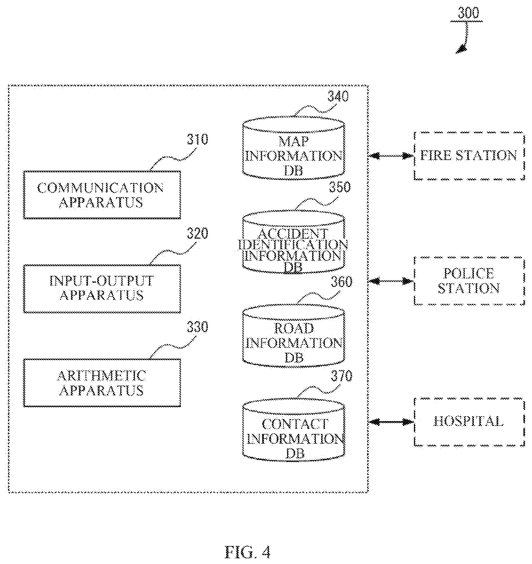 Patent US12615501 Figure 4 – Vehicle and emergency notification system
