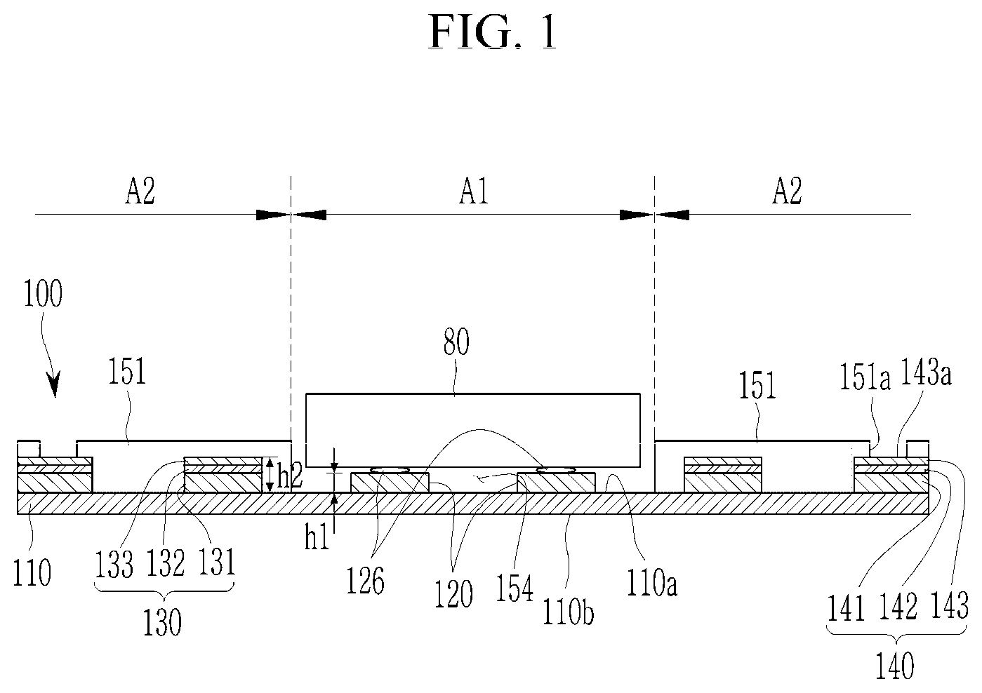 Patent US12615713 Figure 1 – Circuit board and method for manufacturing circuit board