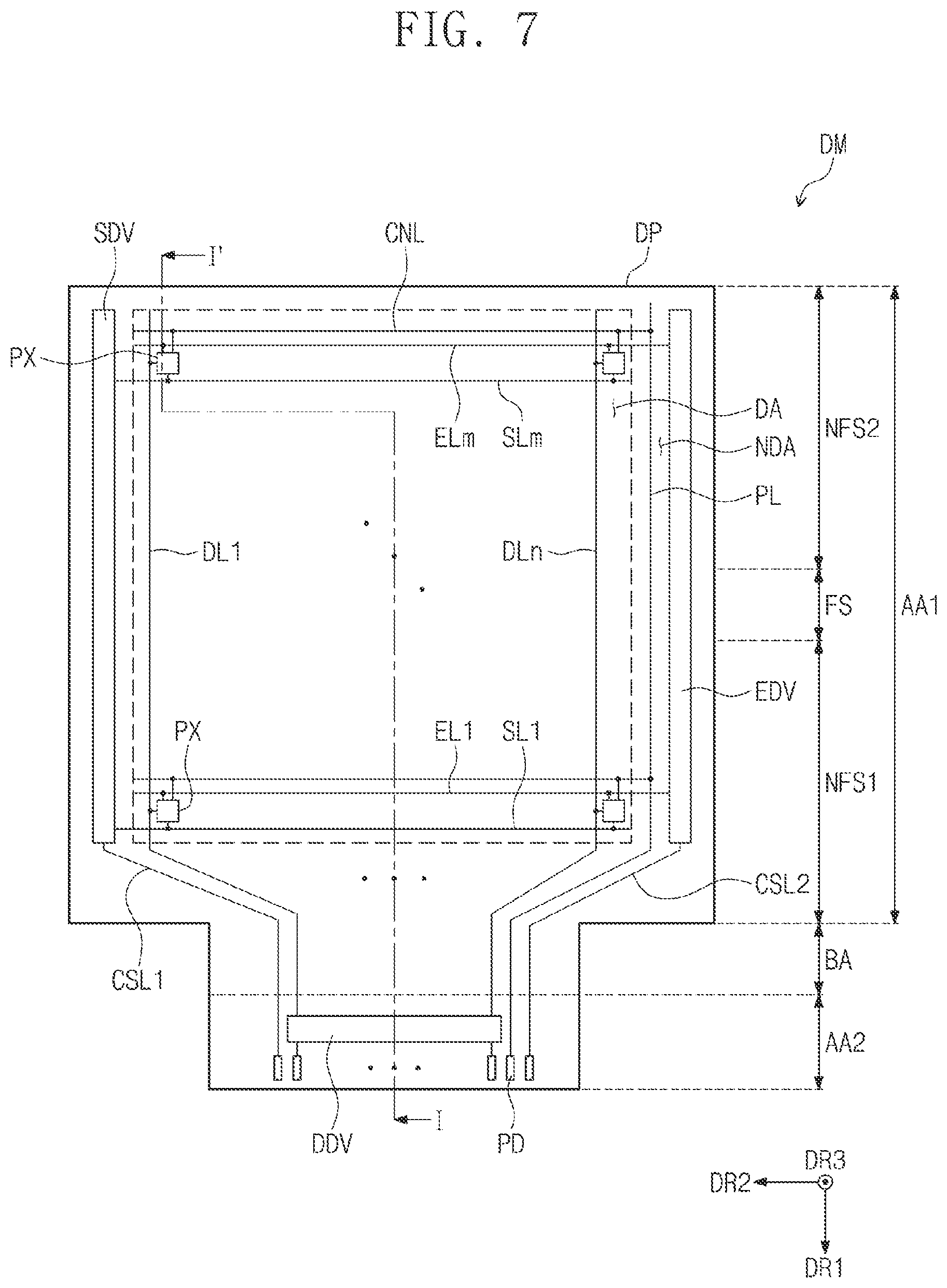 Patent US12615724 Figure 6 – Flexible display device with settled cover layer