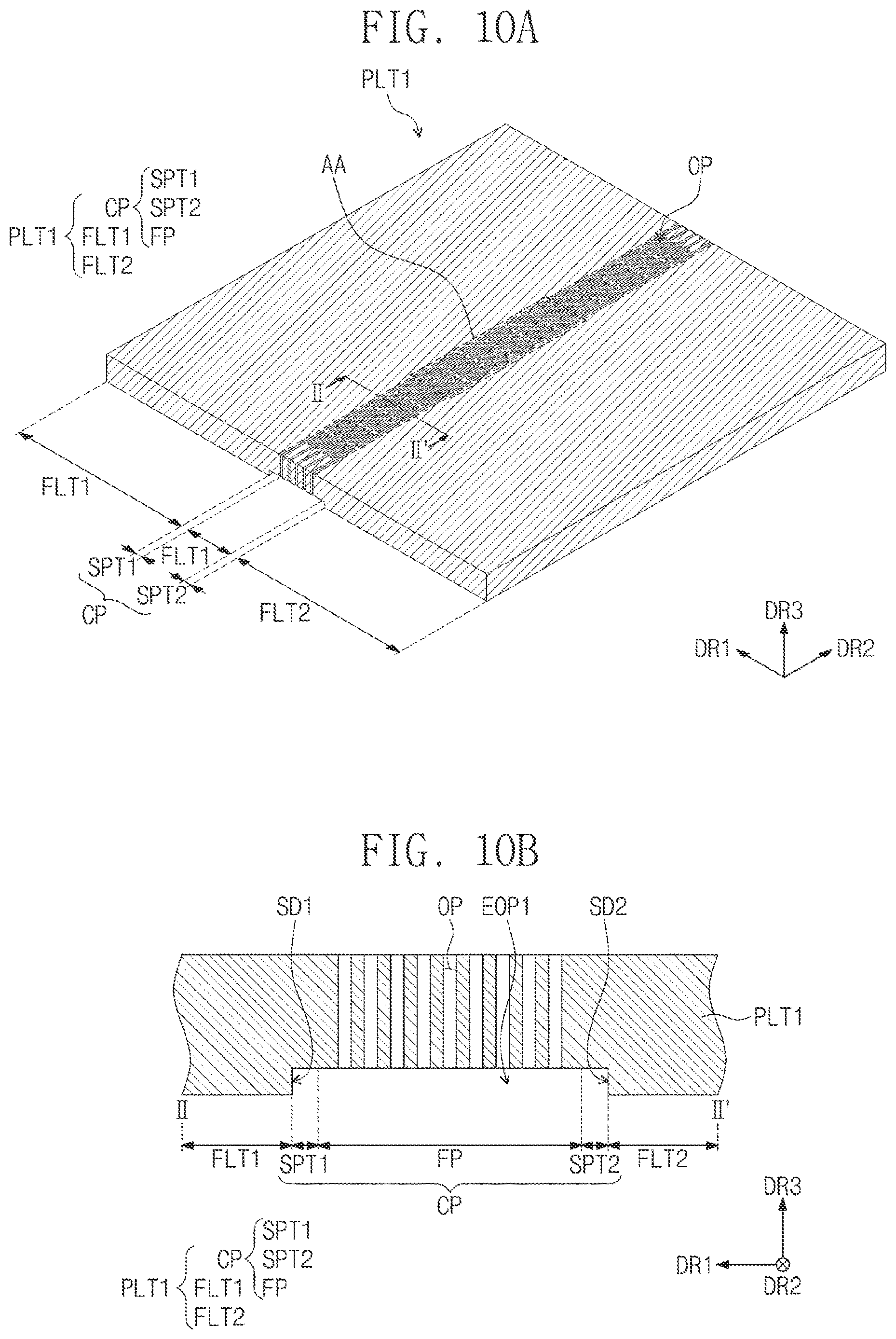 Patent US12615724 Figure 10 – Flexible display device with settled cover layer