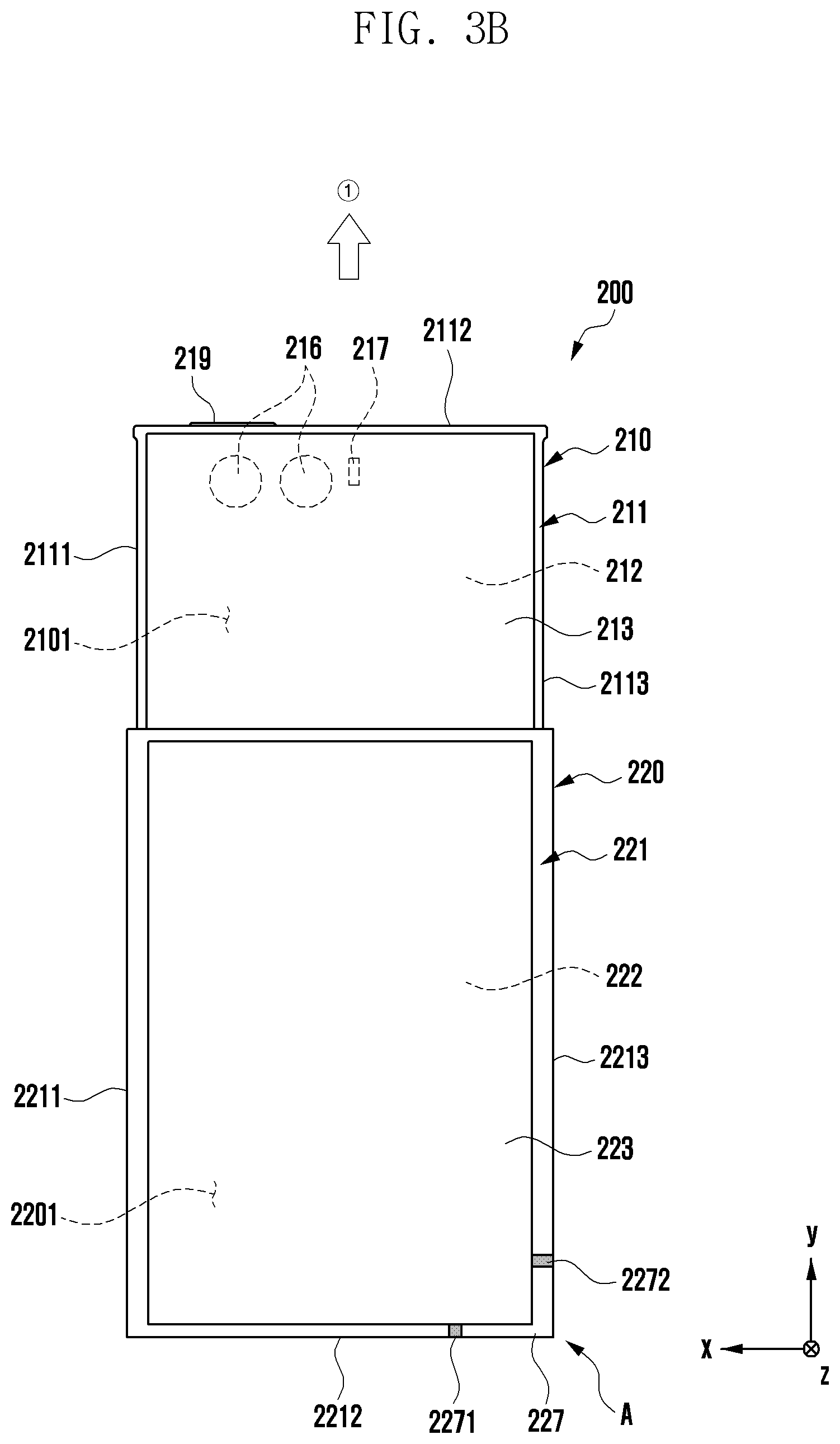 Patent US12615729 Figure 5 – Electronic device including flexible display