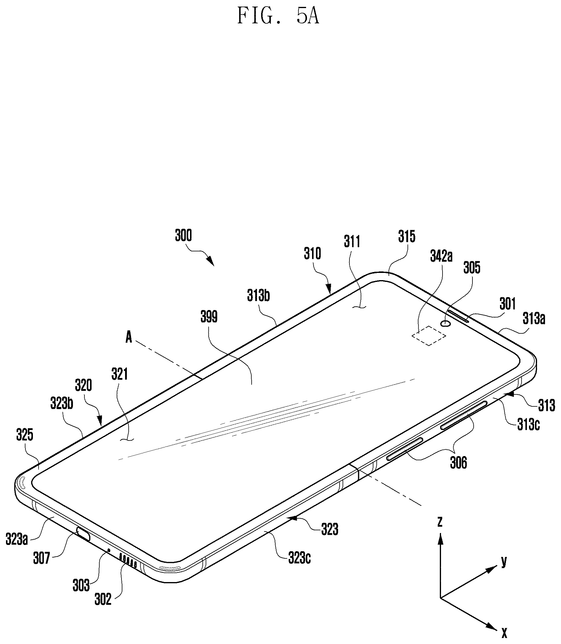 Patent US12615729 Figure 7 – Electronic device including flexible display
