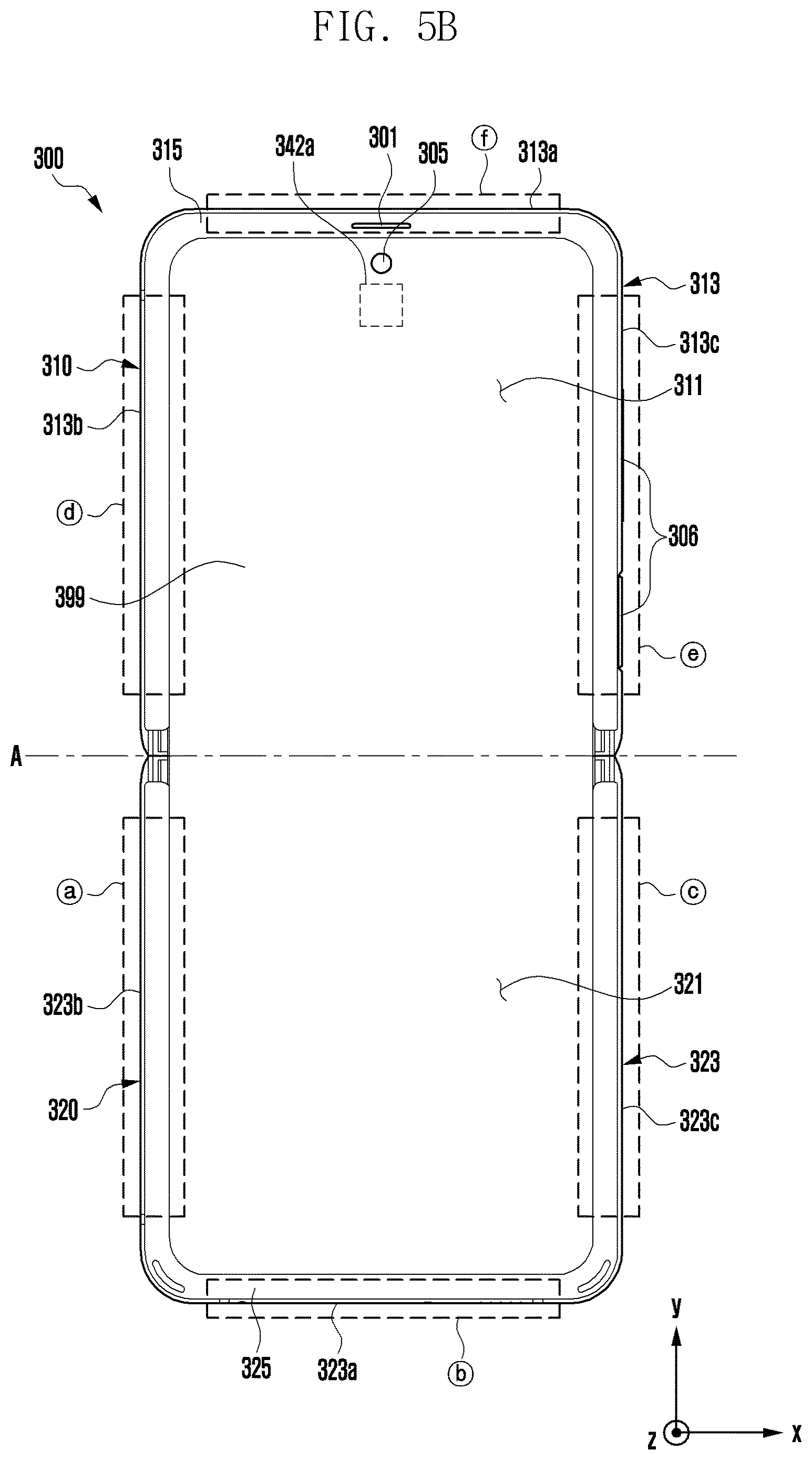 Patent US12615729 Figure 8 – Electronic device including flexible display