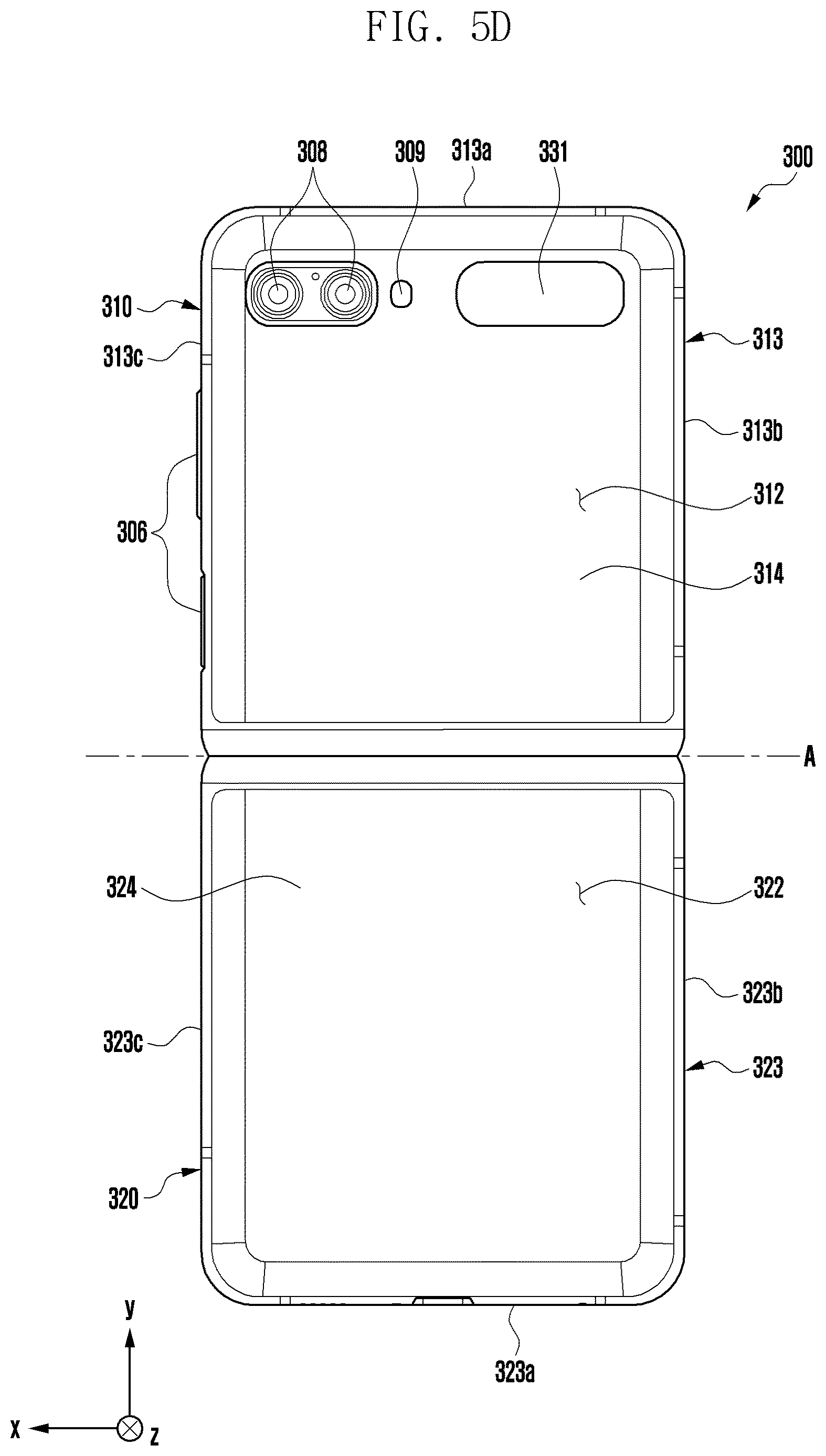 Patent US12615729 Figure 10 – Electronic device including flexible display