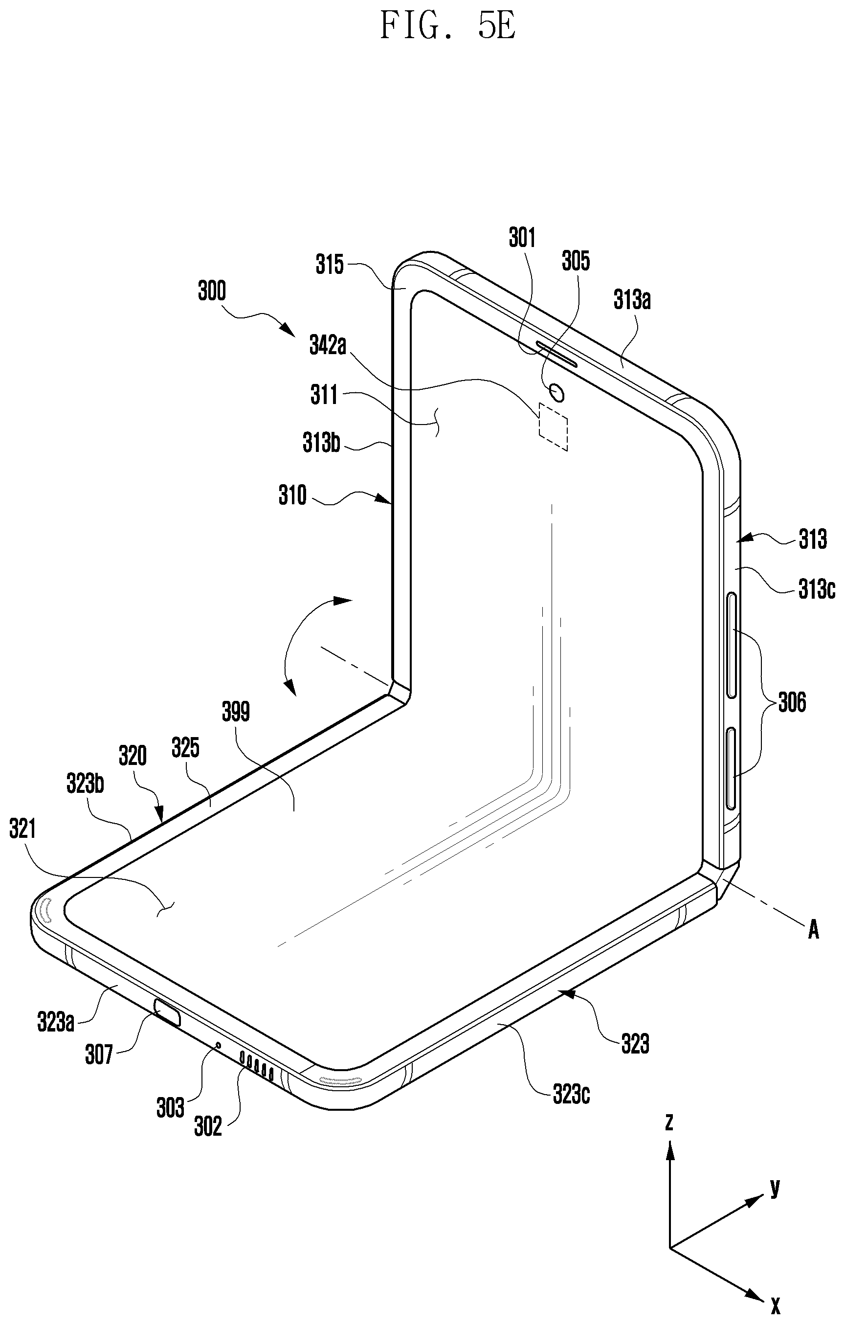Patent US12615729 Figure 11 – Electronic device including flexible display