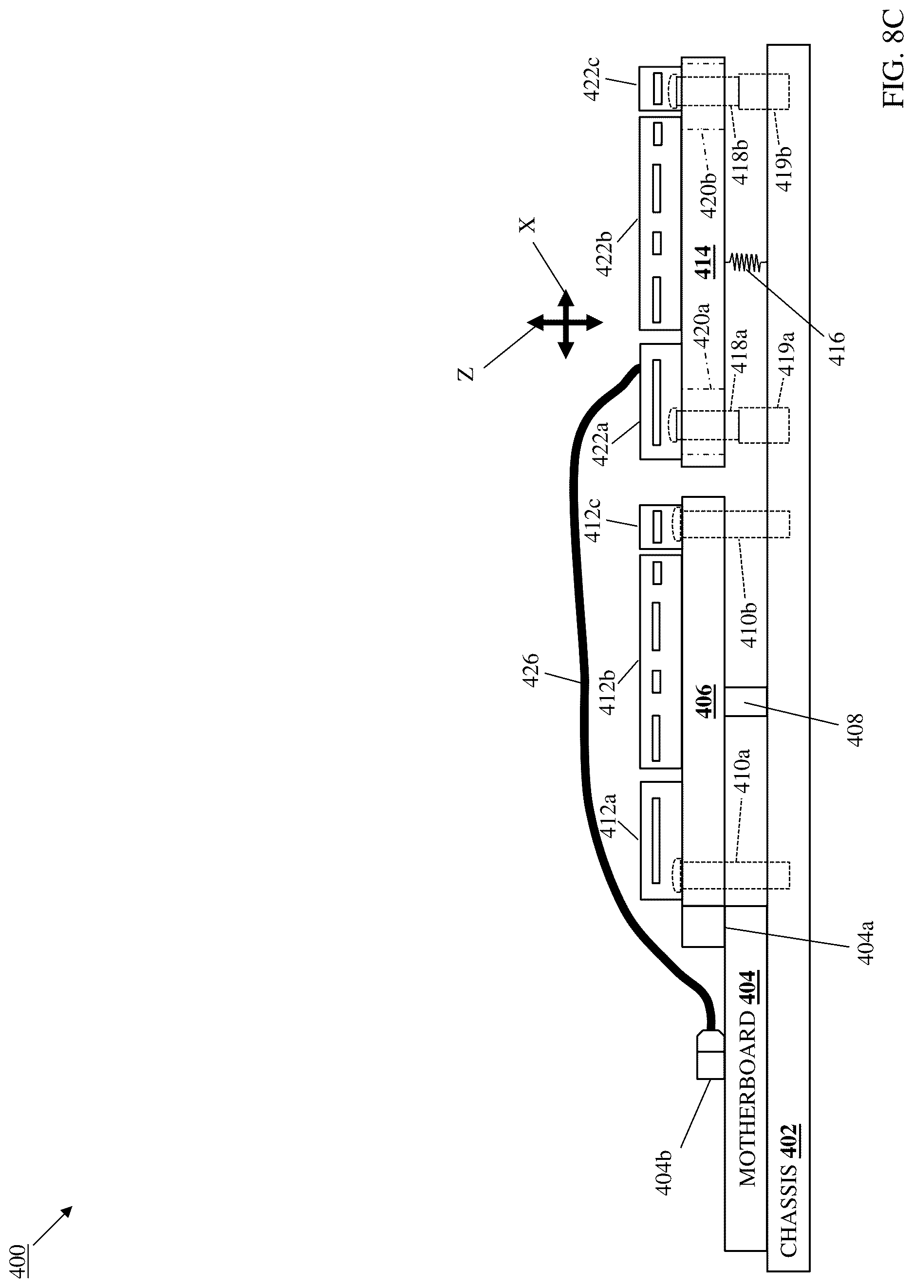 Patent US12615732 Figure 13 – Mounted circuit board/floating circuit board component connection system