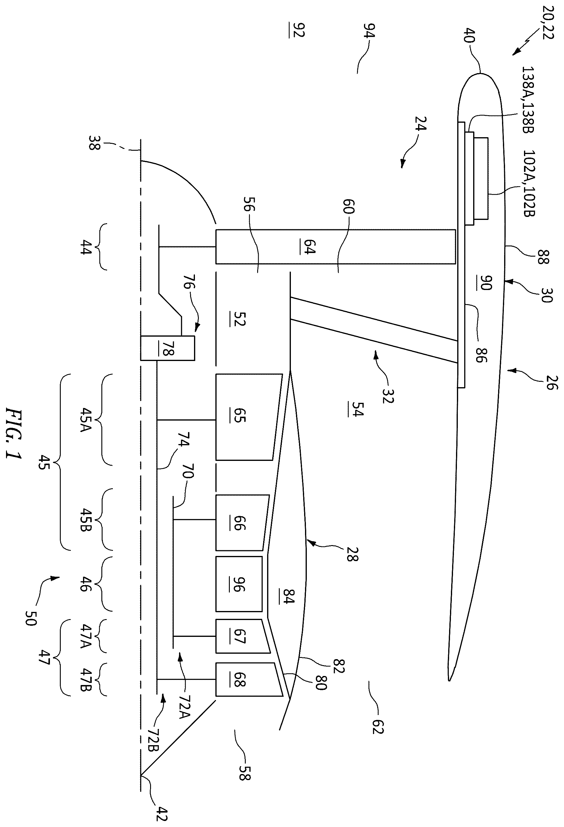 Patent US12615746 Figure 1 – Electric machine cooling plate for aircraft powerplant