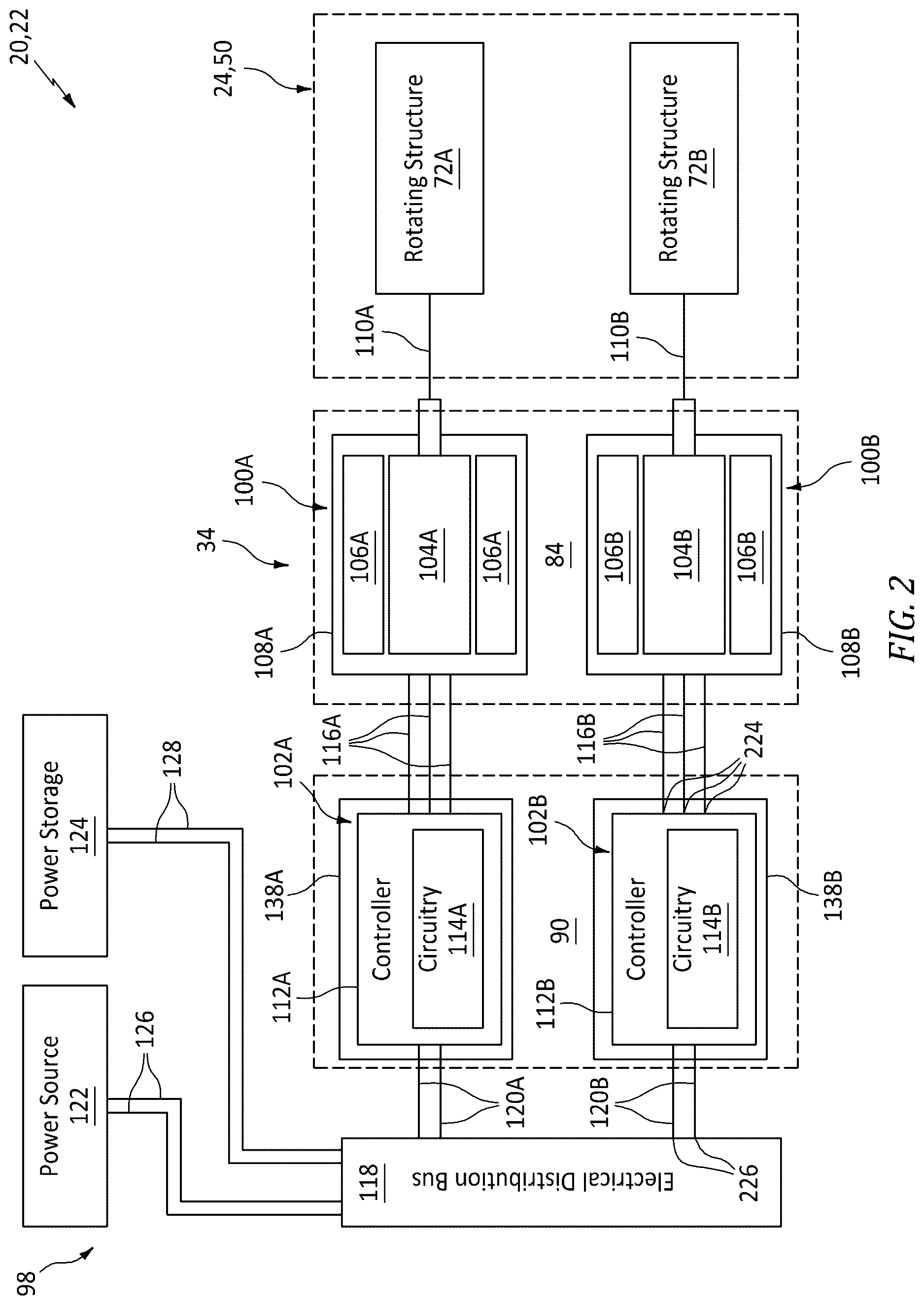 Patent US12615746 Figure 2 – Electric machine cooling plate for aircraft powerplant