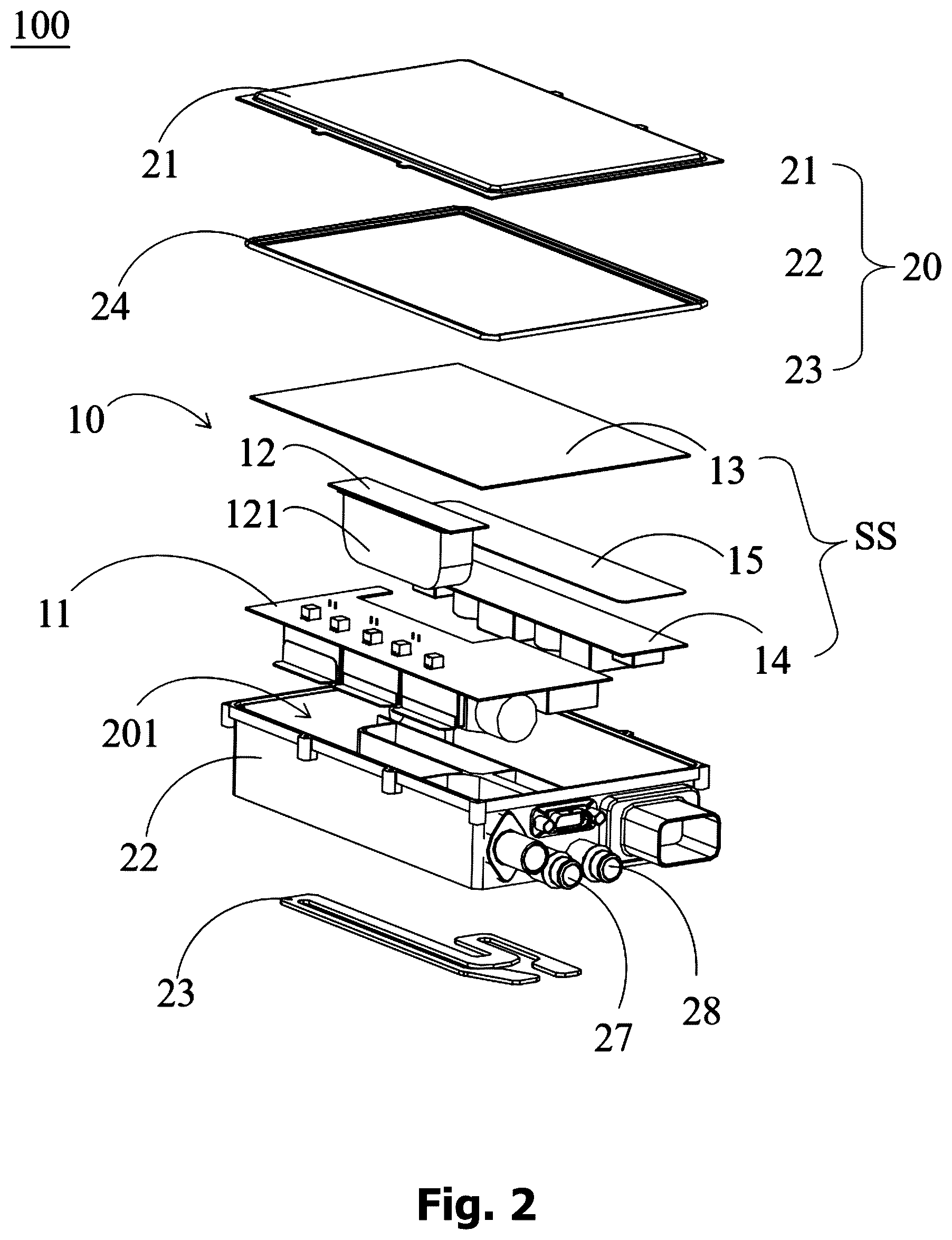 Patent US12615749 Figure 2 – On board power device and thermal management system