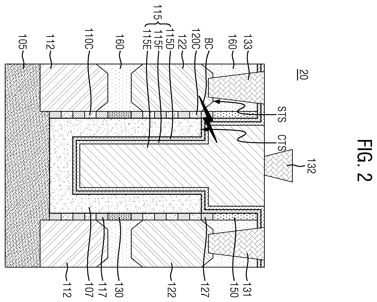 Patent US12615767 Figure 3 – Multi-stack nanosheet structure including semiconductor device