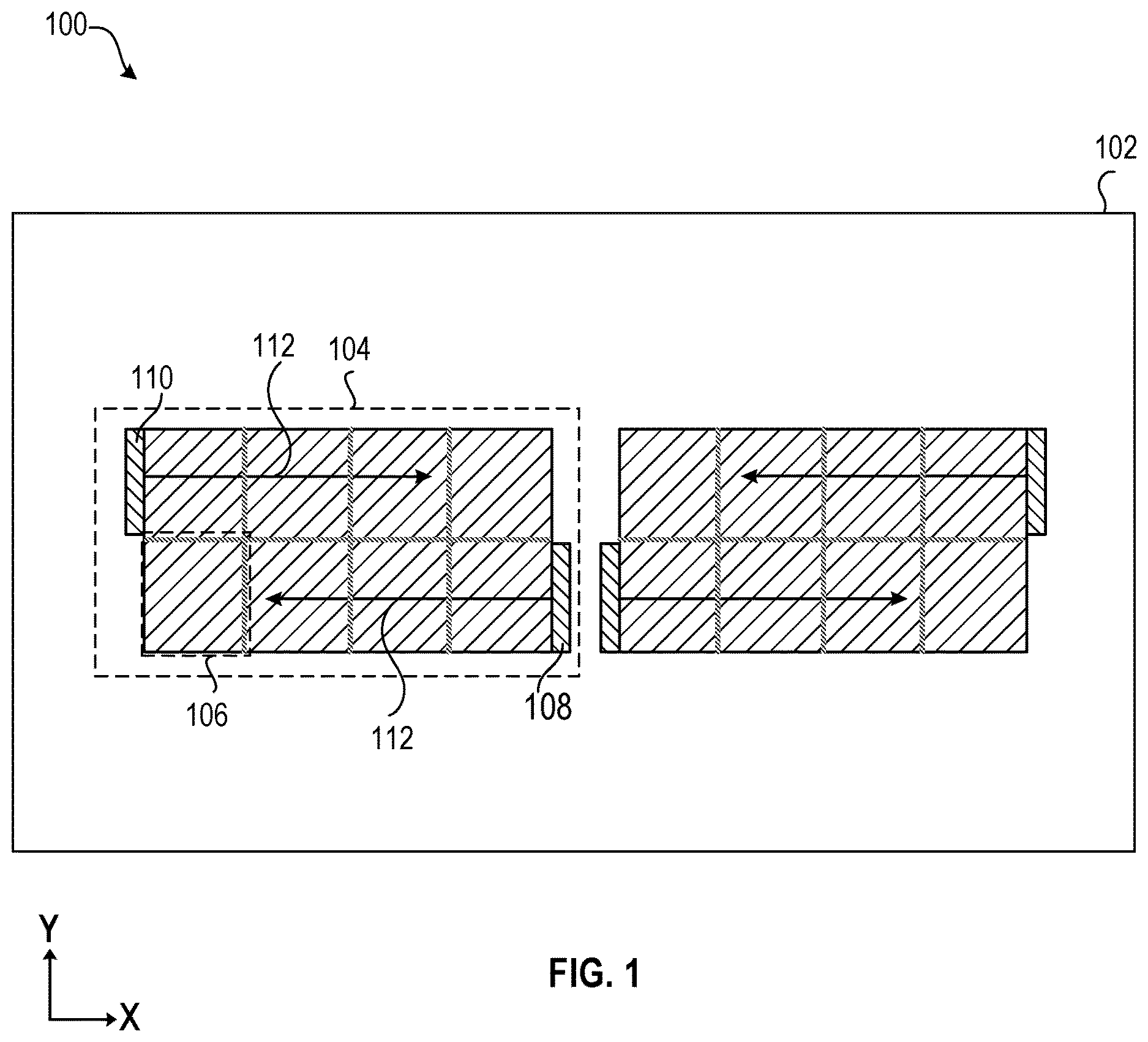 Patent US12615773 Figure 1 – Three-dimensional NAND memory device with reduced resistance-capacitance delay