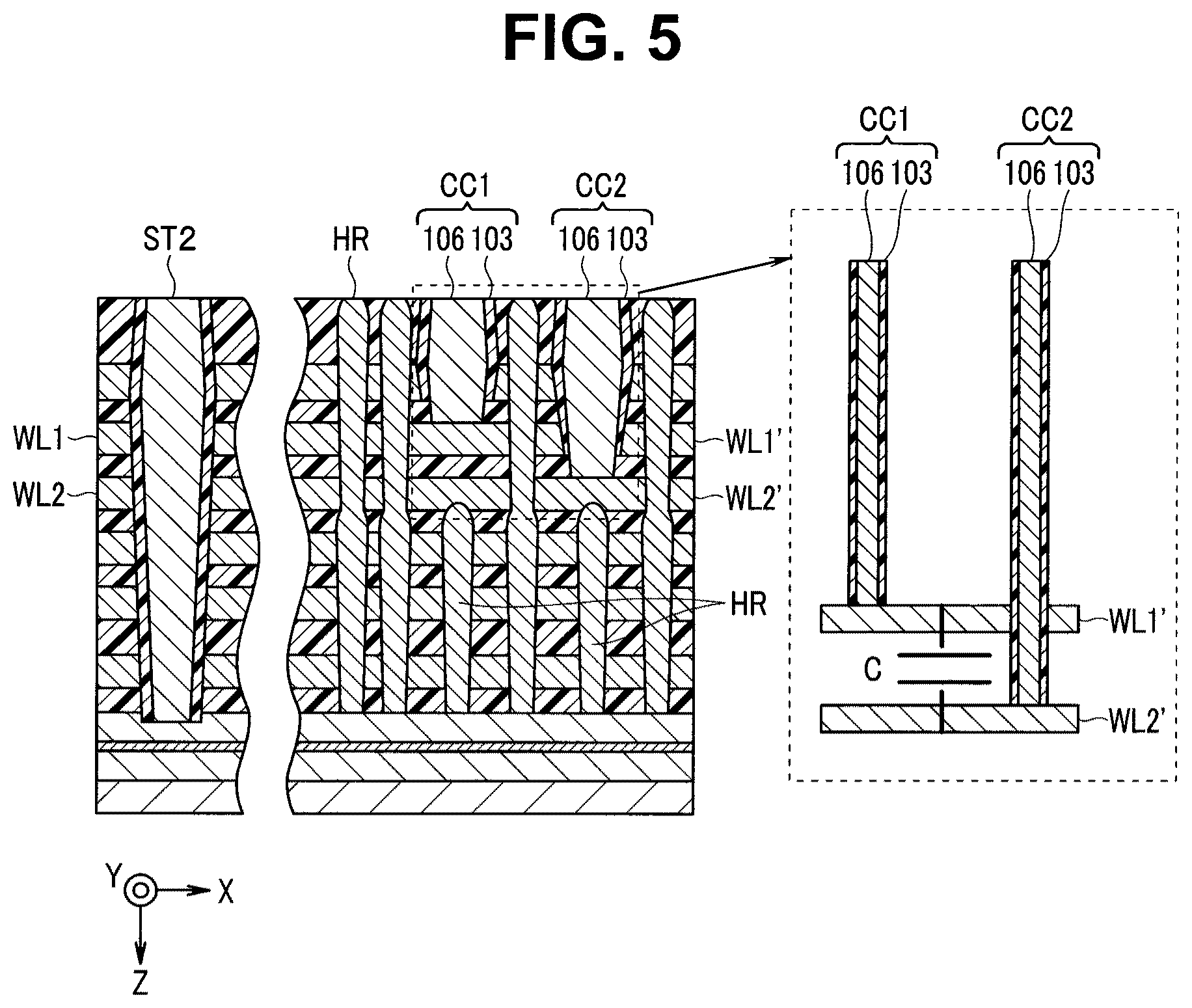 Patent US12615778 Figure 8 – Semiconductor storage device