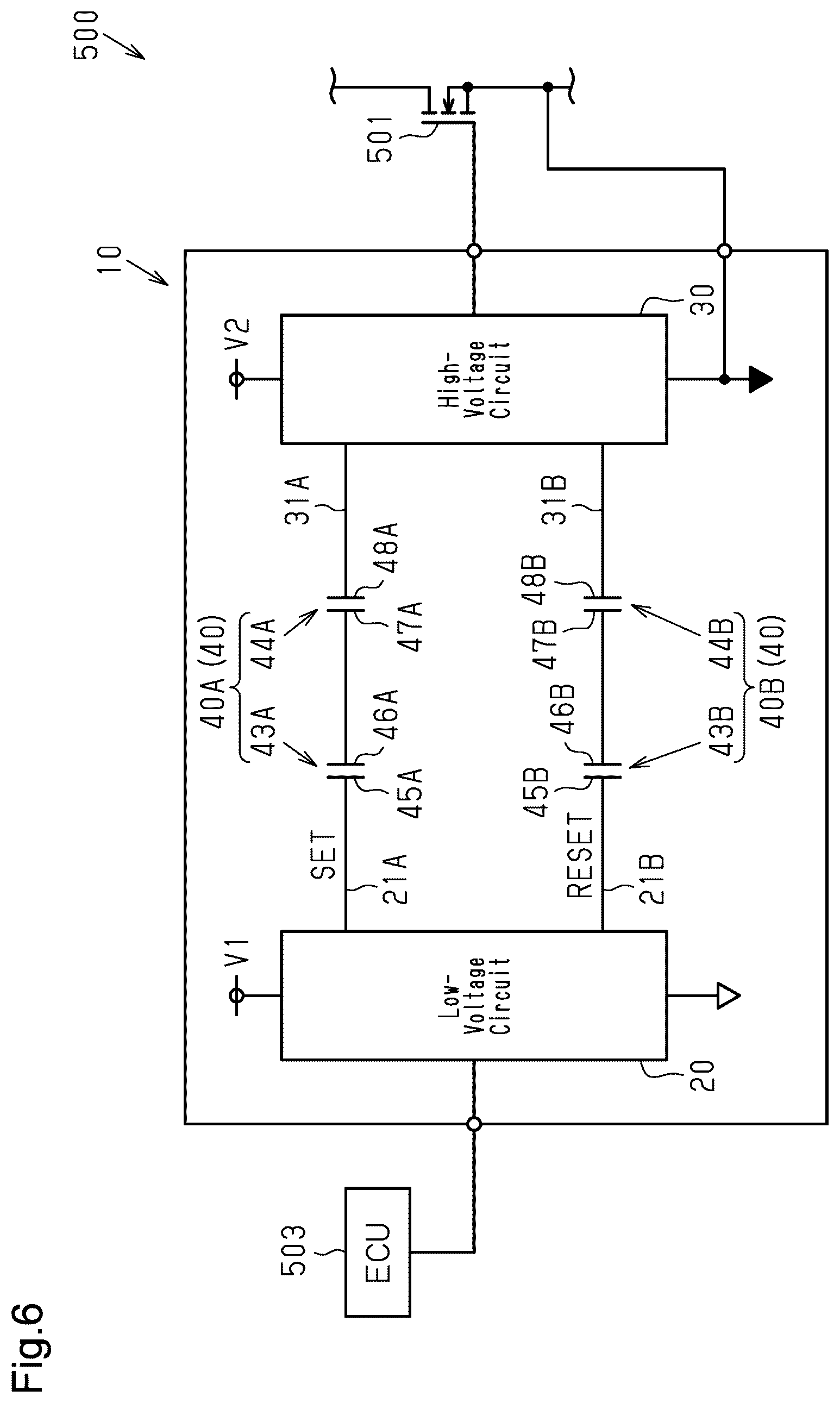 Patent US12615787 Figure 6 – Isolator including electrically floating intermediate electrode portion