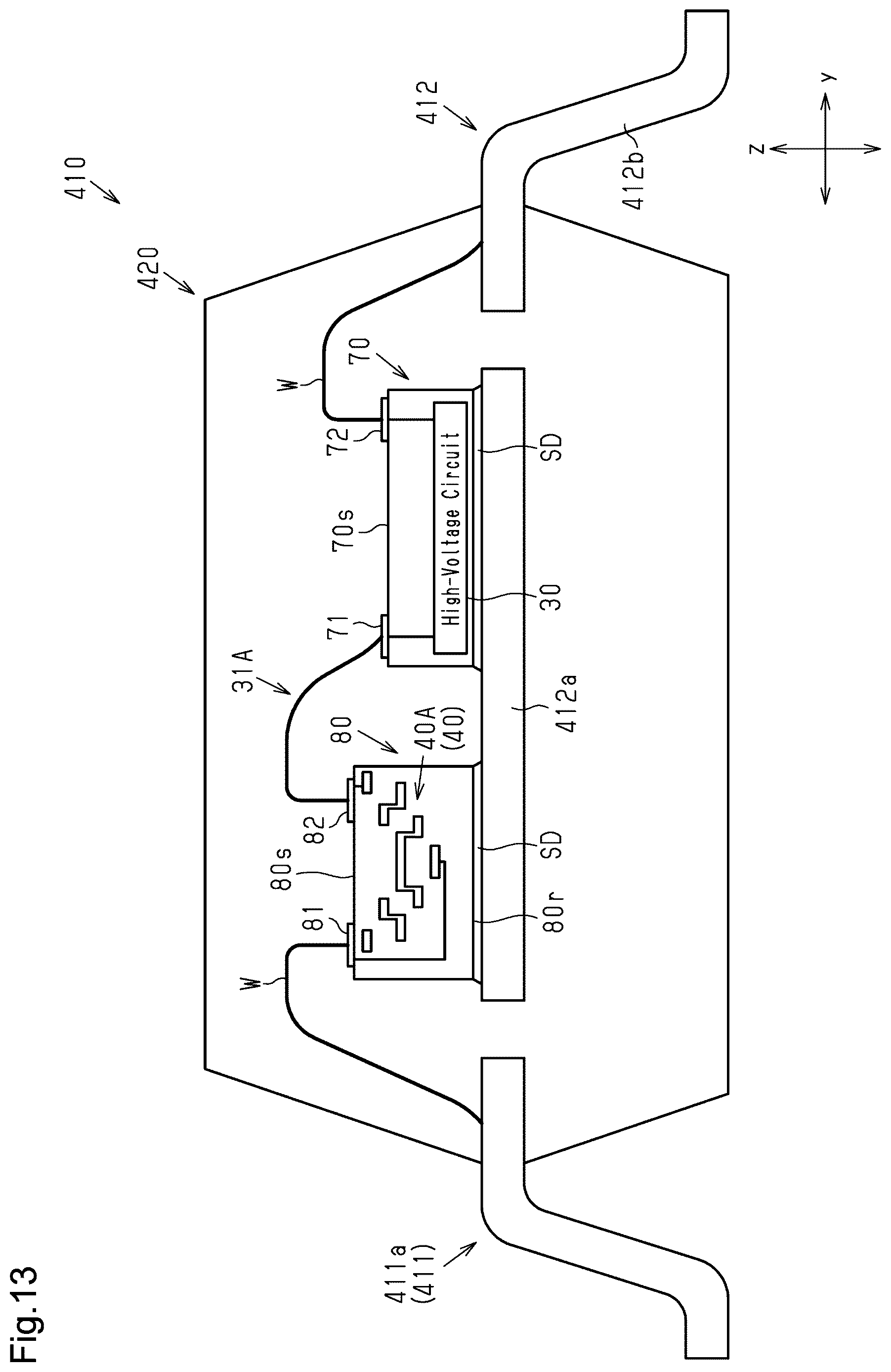 Patent US12615787 Figure 13 – Isolator including electrically floating intermediate electrode portion