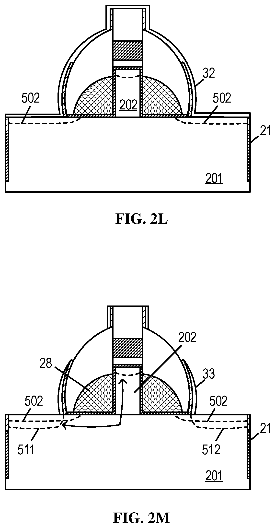 Patent US12615799 Figure 7 – Semiconductor structure with increased channel length and method for forming the same