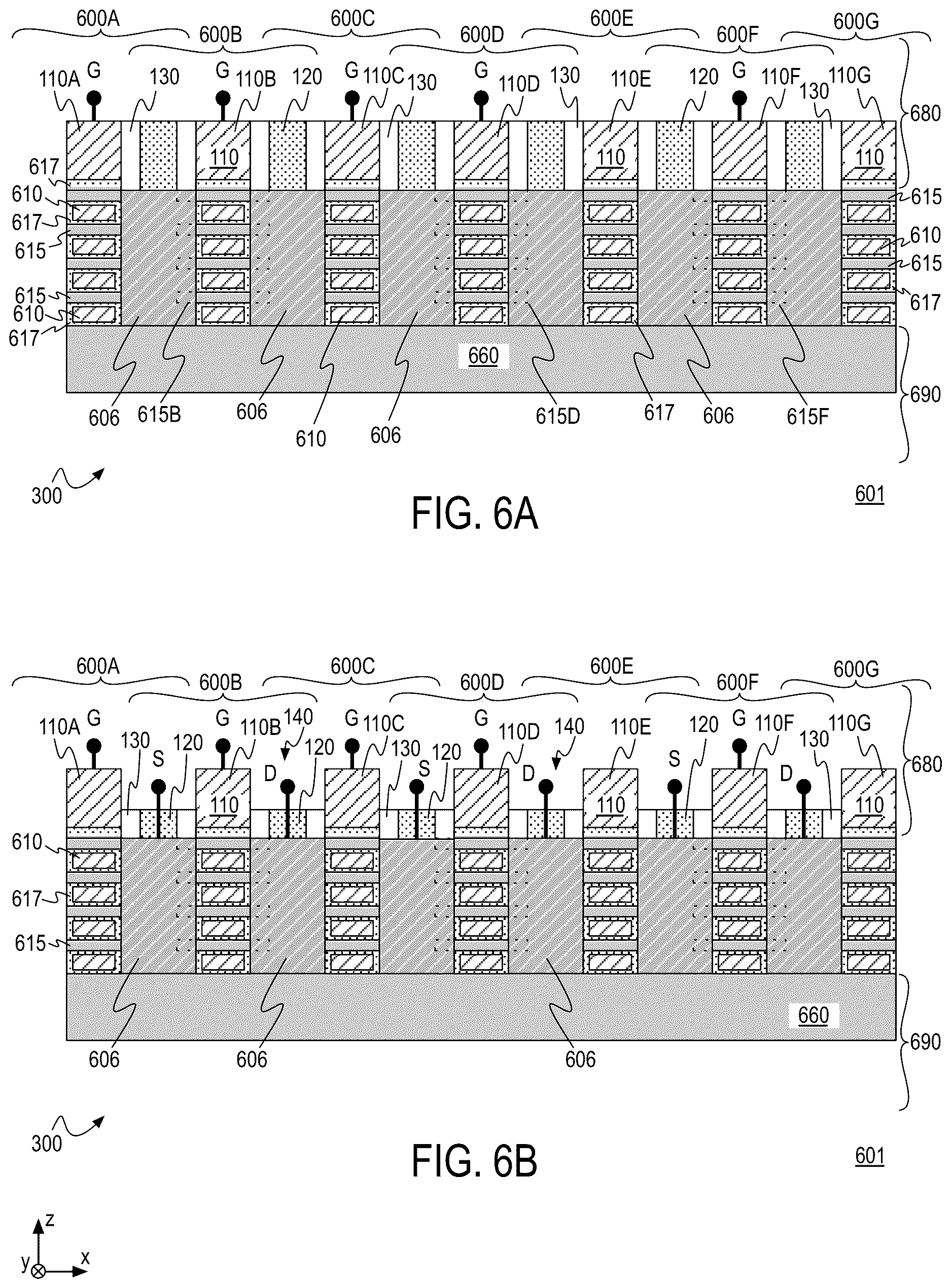 Patent US12615802 Figure 8 – Square etch profiles in heterogenous materials of integrated circuit devices