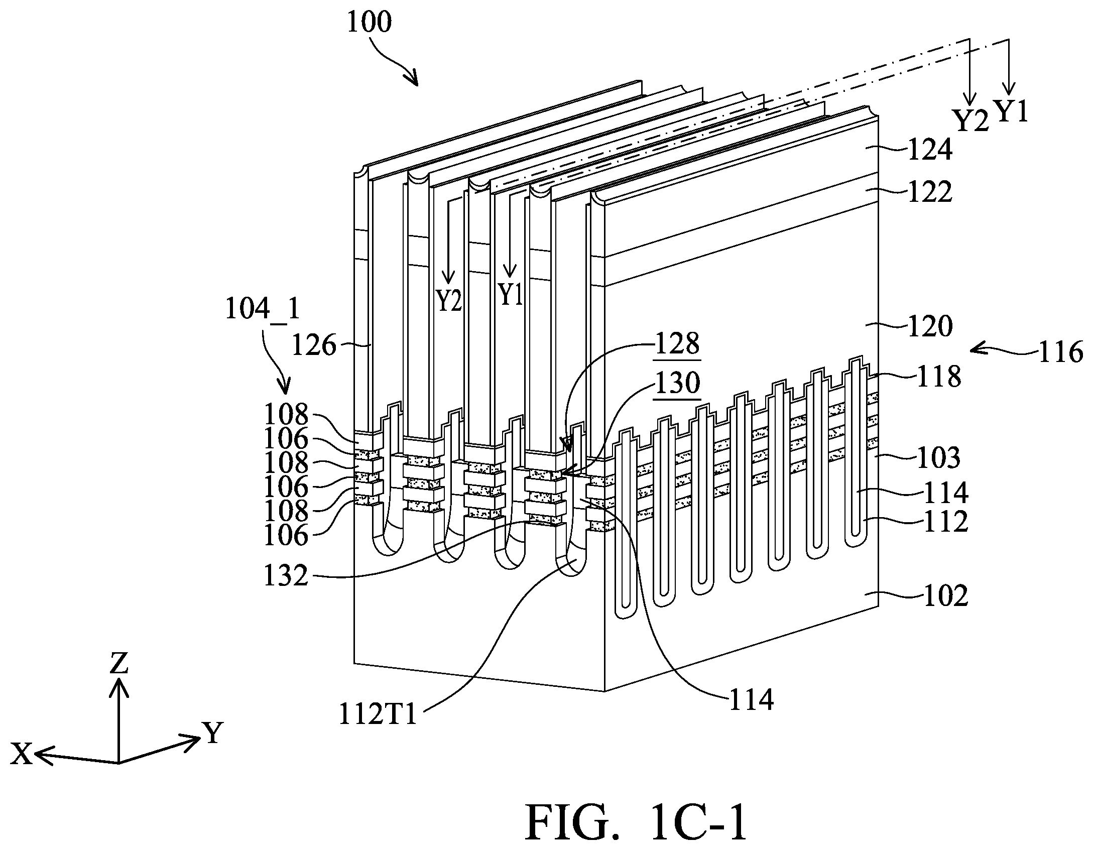 Patent US12615815 Figure 3 – Semiconductor structure including dielectric wall and spacer layer and method for forming the same