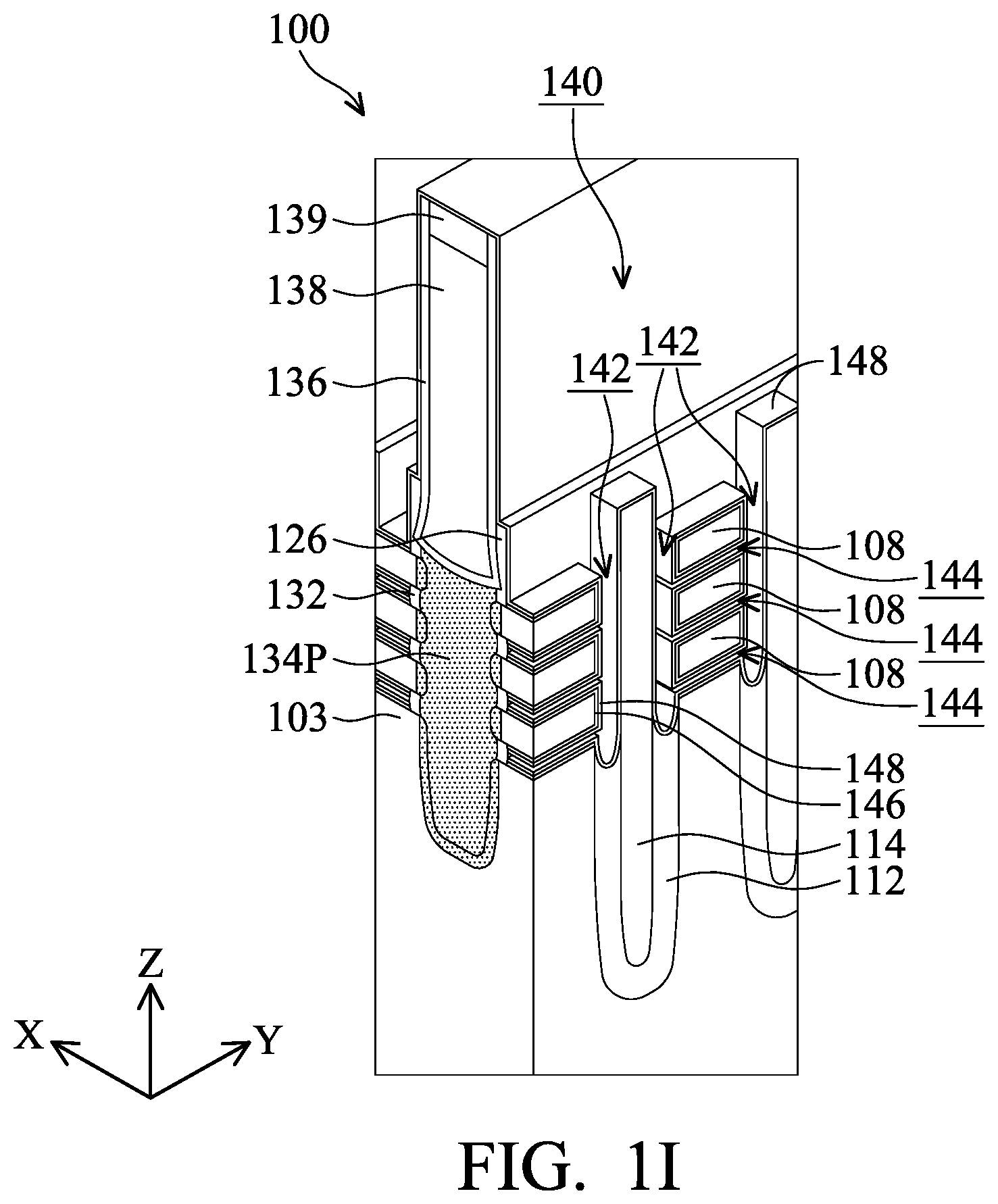 Patent US12615815 Figure 10 – Semiconductor structure including dielectric wall and spacer layer and method for forming the same