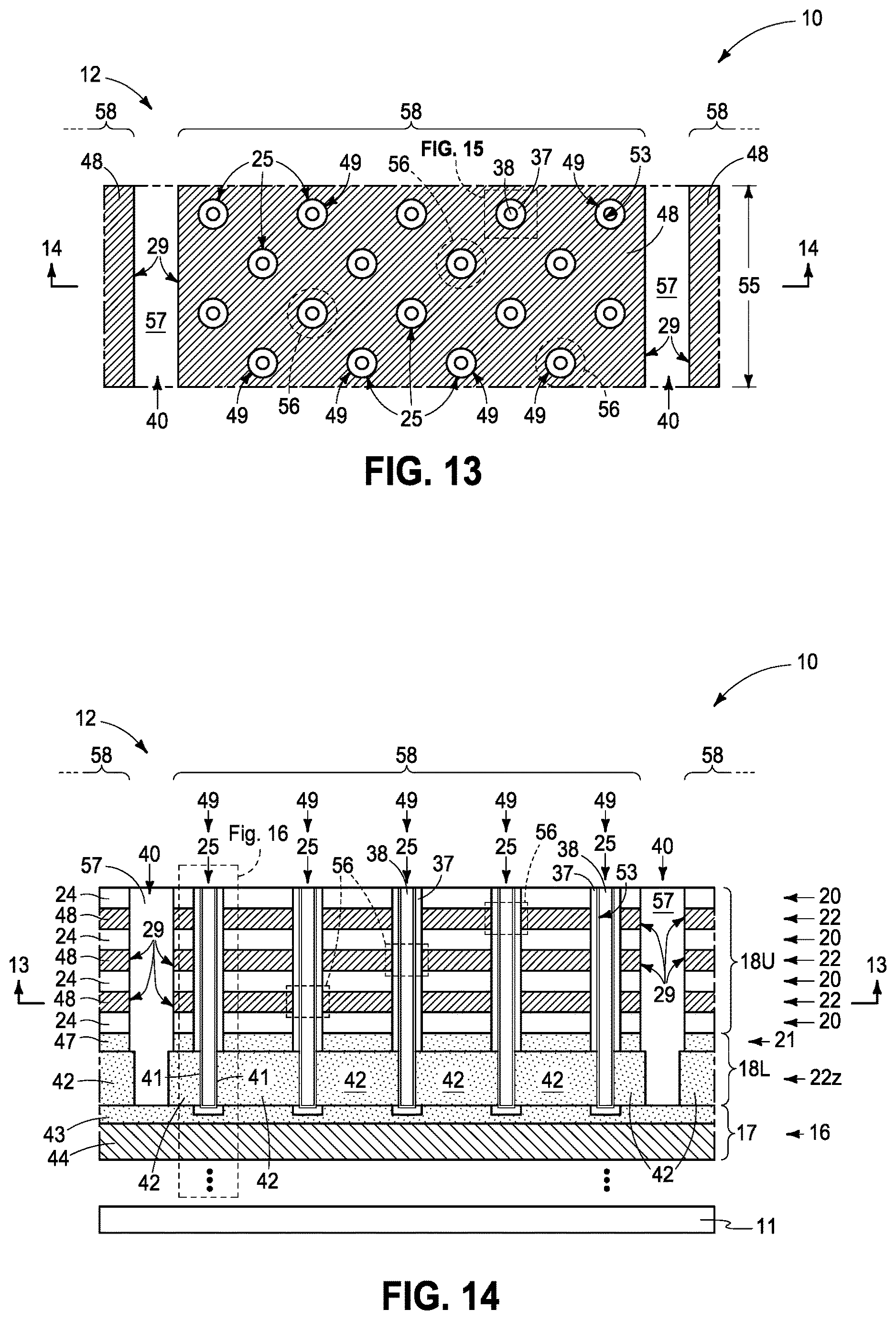 Patent US12615821 Figure 10 – Memory array and method used in forming a memory array comprising strings of memory cells
