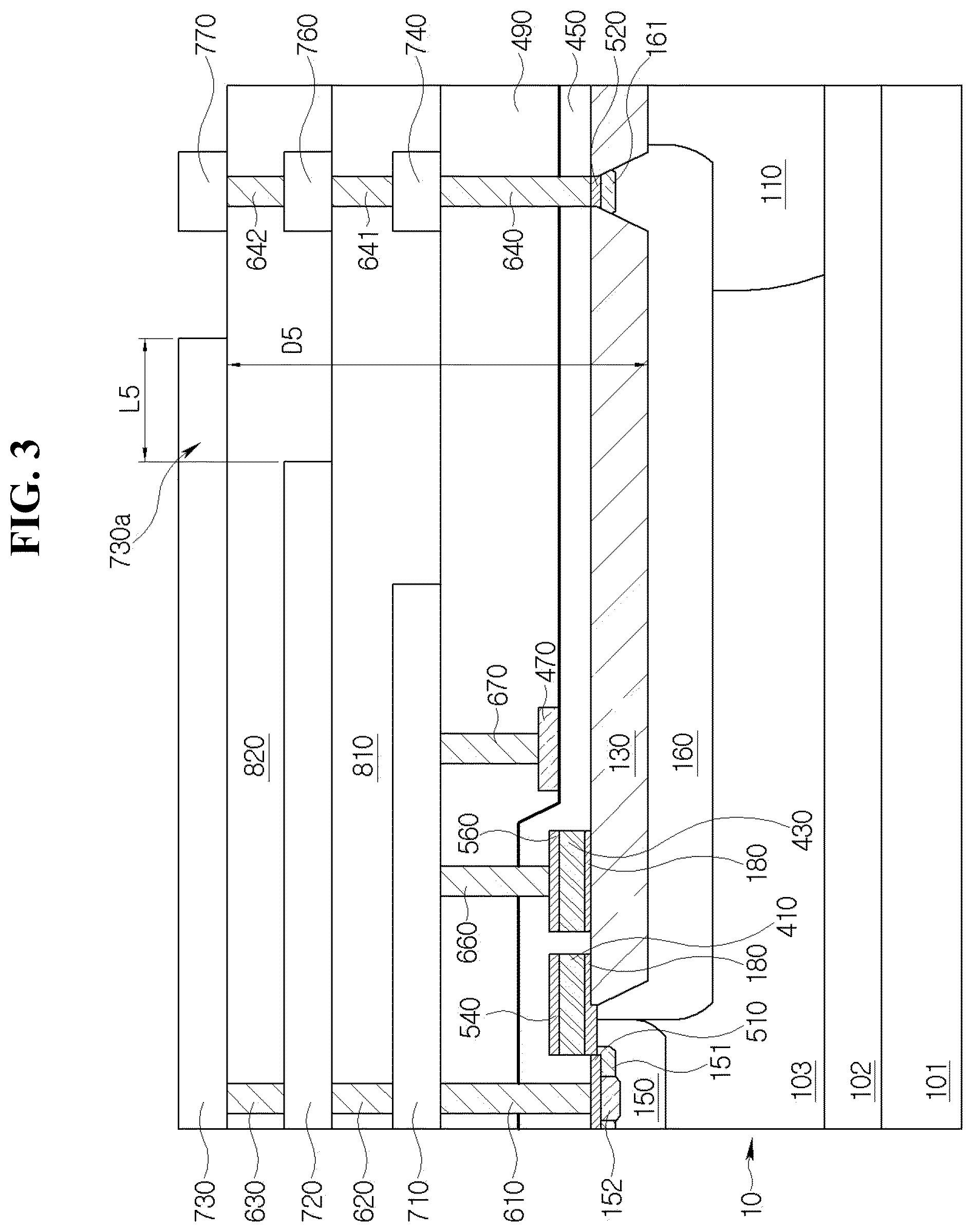 Patent US12615829 Figure 3 – Semiconductor device with field plate structures