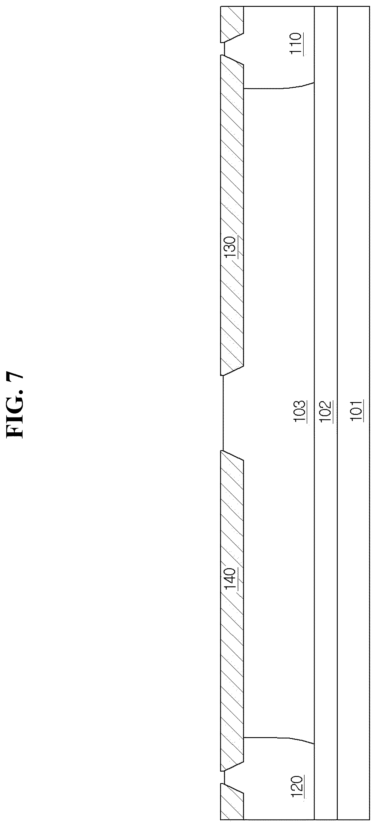 Patent US12615829 Figure 7 – Semiconductor device with field plate structures