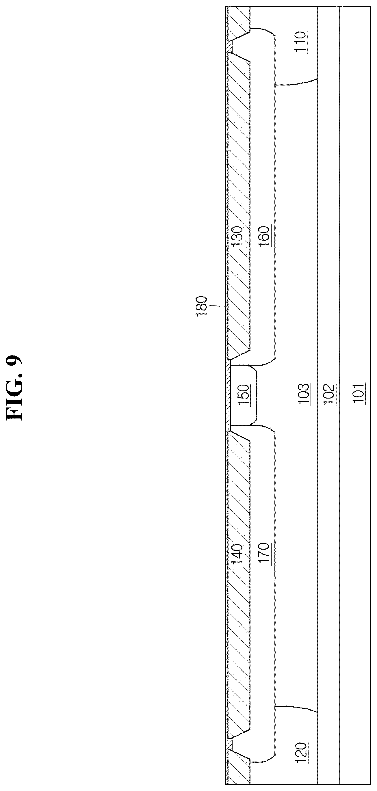 Patent US12615829 Figure 9 – Semiconductor device with field plate structures