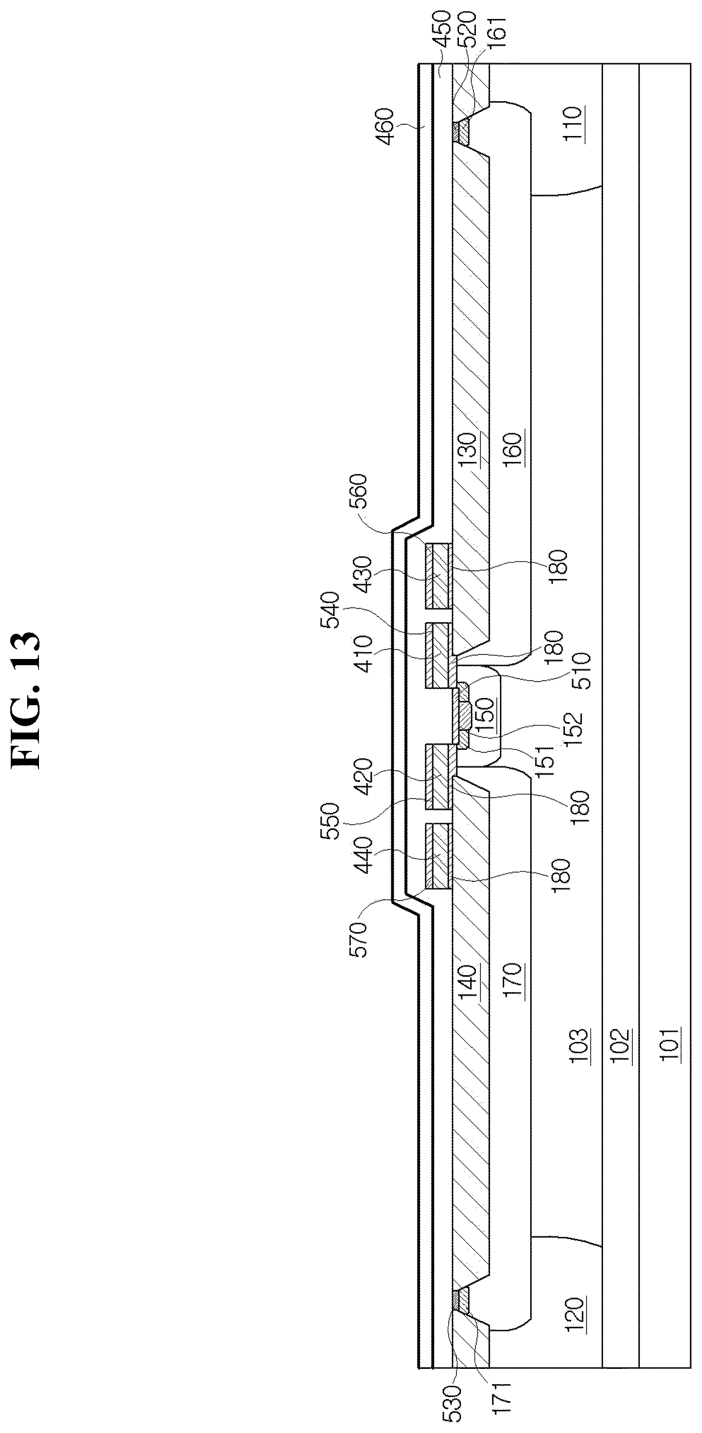 Patent US12615829 Figure 13 – Semiconductor device with field plate structures