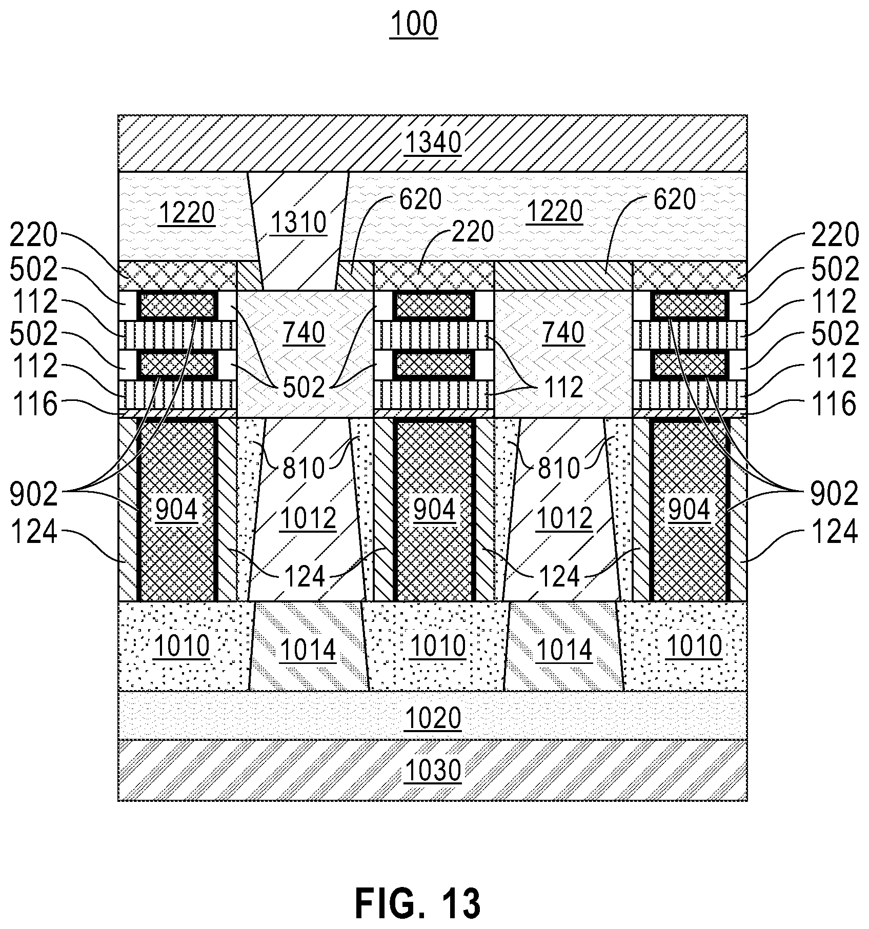 Patent US12615832 Figure 7 – Self-aligned backside contact structure for semiconductor device power delivery