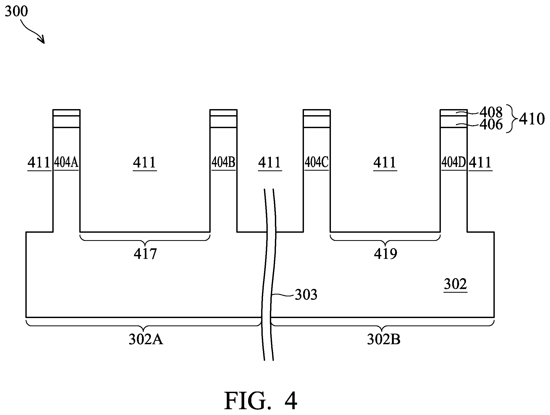 Patent US12615838 Figure 4 – Semiconductor devices and methods of manufacturing thereof