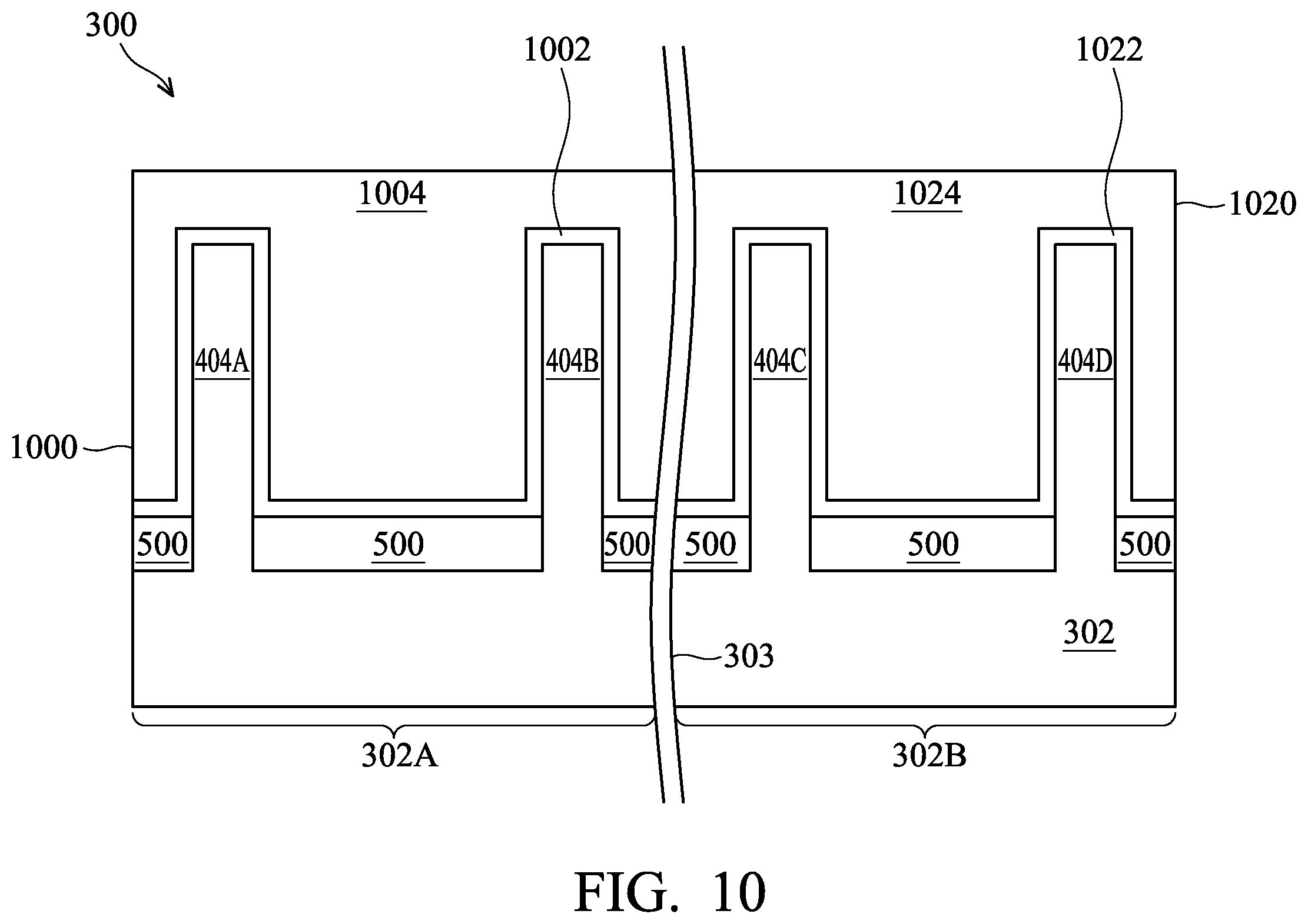 Patent US12615838 Figure 10 – Semiconductor devices and methods of manufacturing thereof