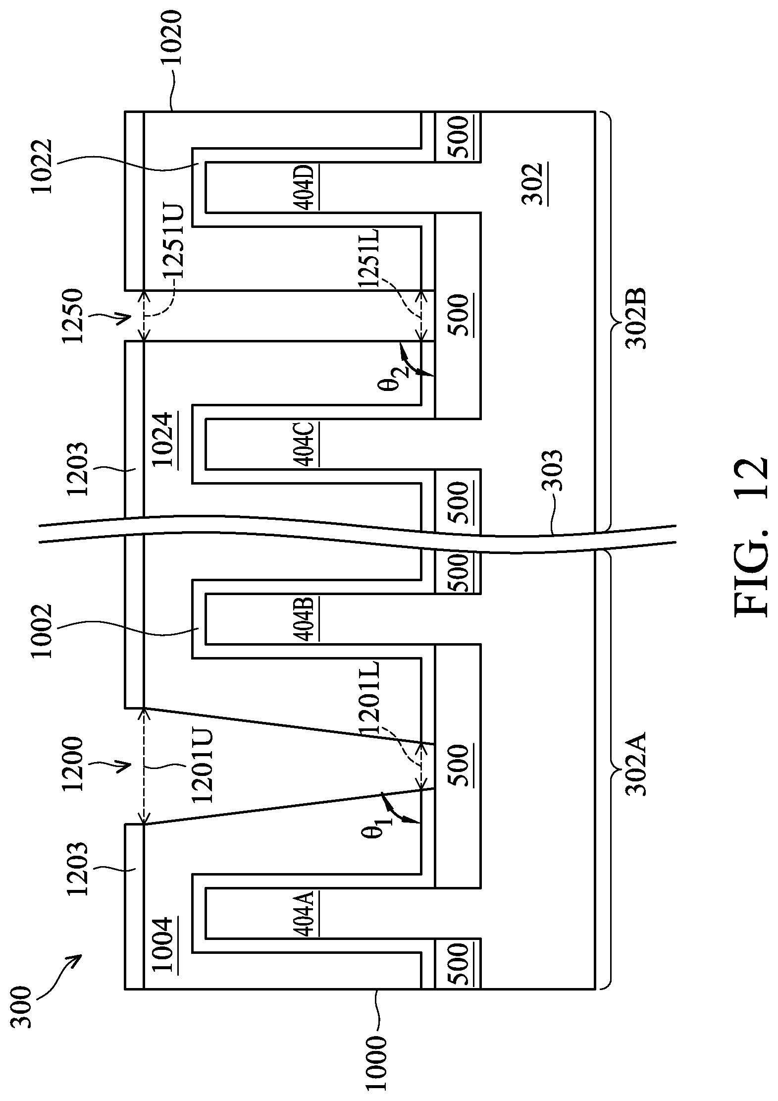 Patent US12615838 Figure 12 – Semiconductor devices and methods of manufacturing thereof