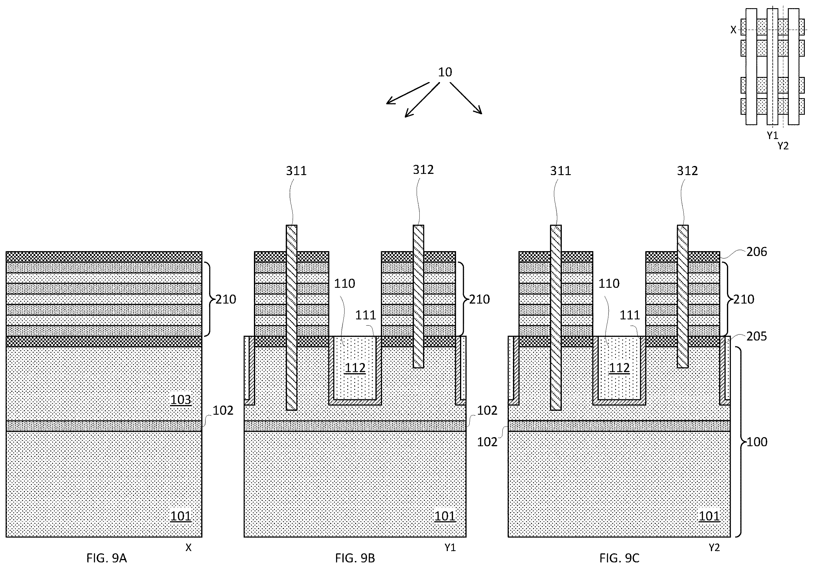 Patent US12615841 Figure 9 – Forksheet transistor with advanced cell height scaling