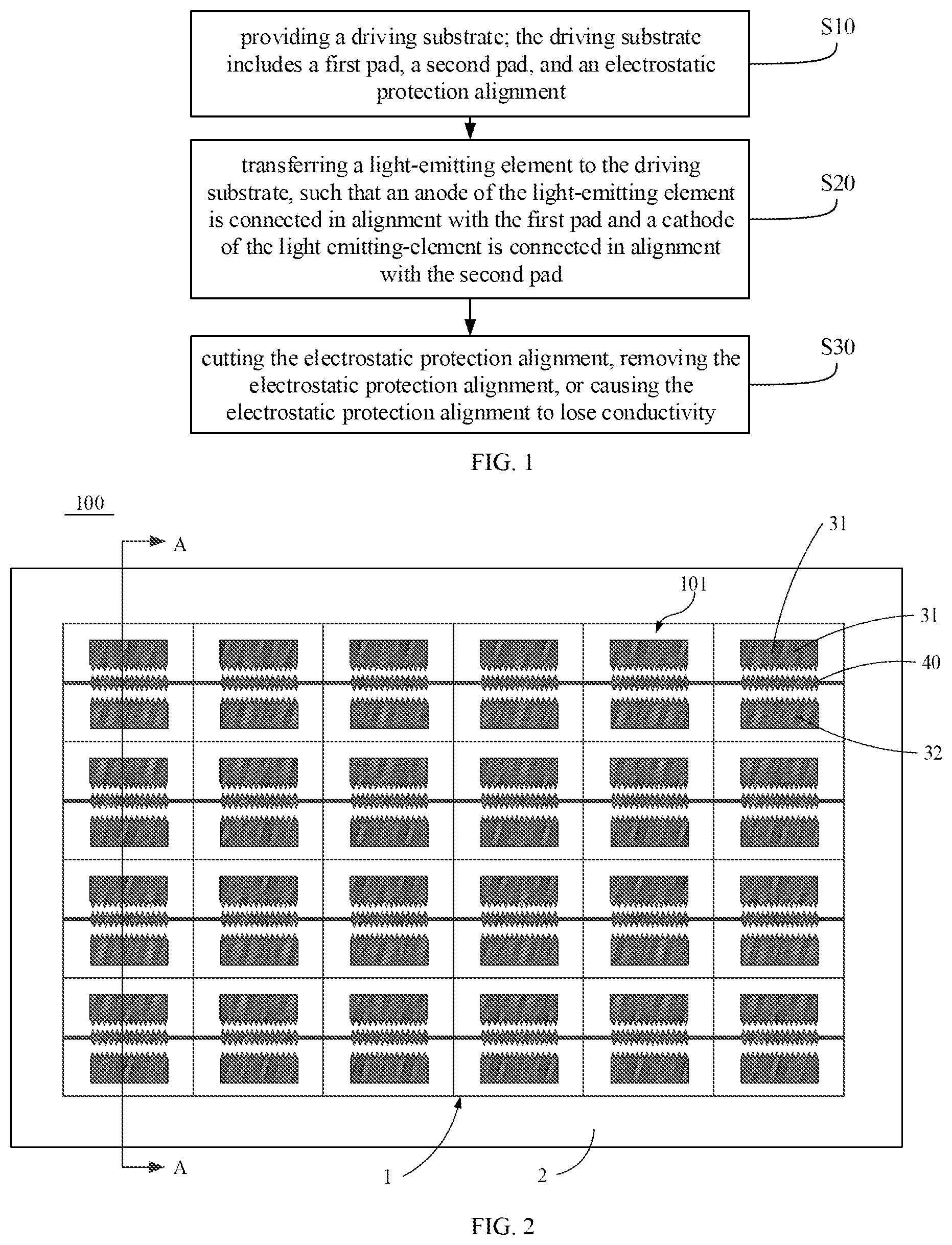 Patent US12615843 Figure 1 – Method for preparing display substrate and display substrate