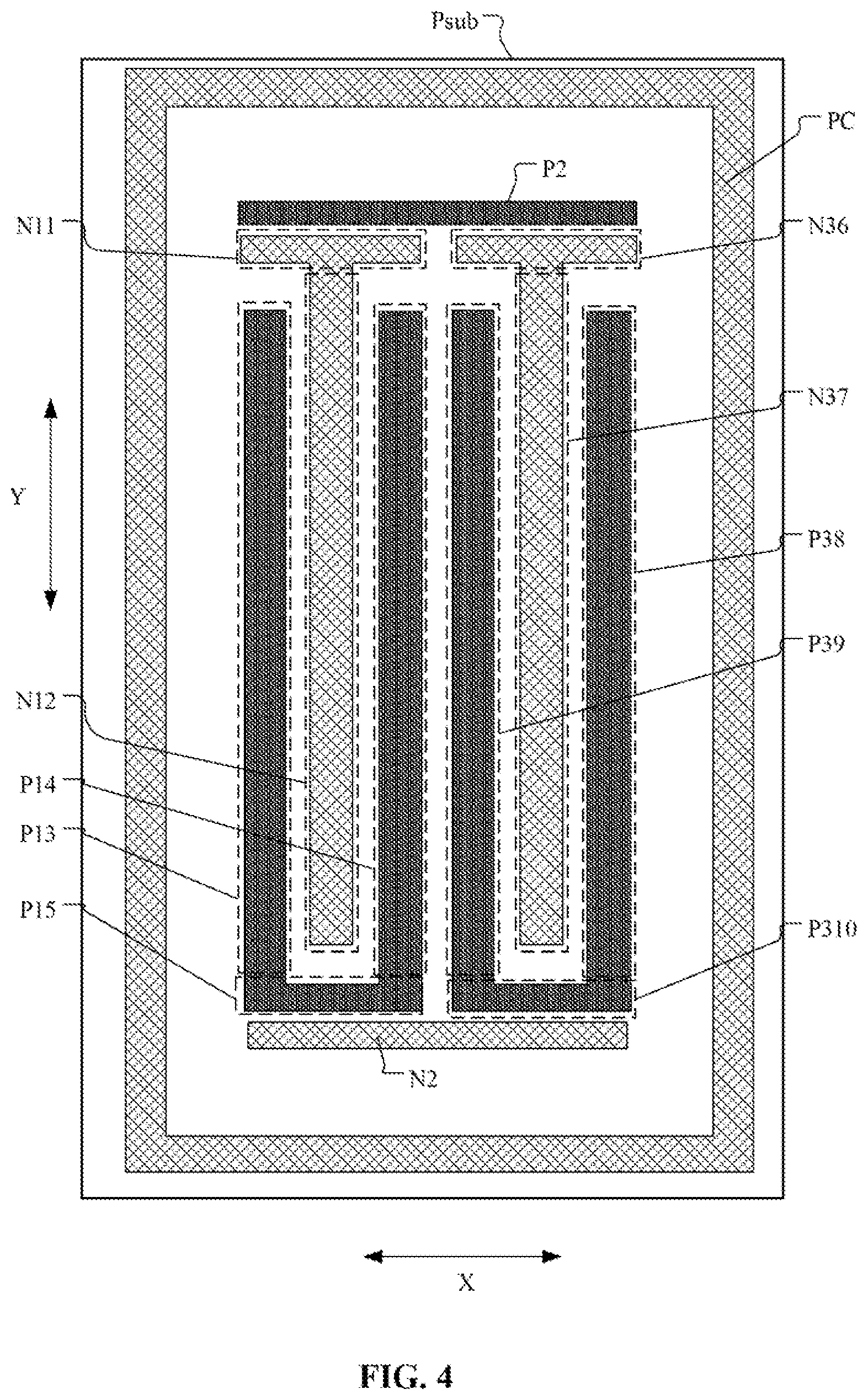 Patent US12615848 Figure 4 – Electrostatic discharge protection structure and chip