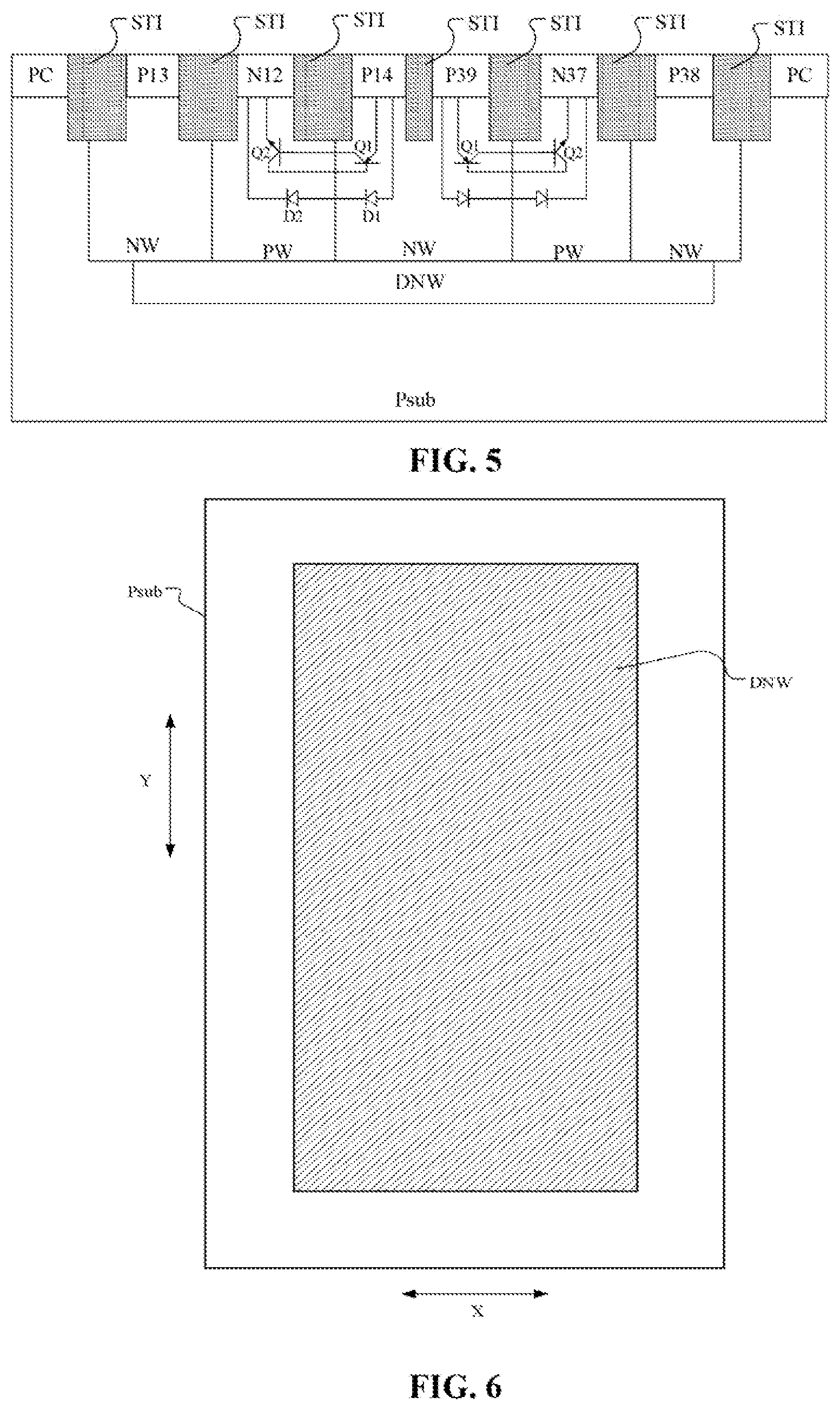 Patent US12615848 Figure 5 – Electrostatic discharge protection structure and chip