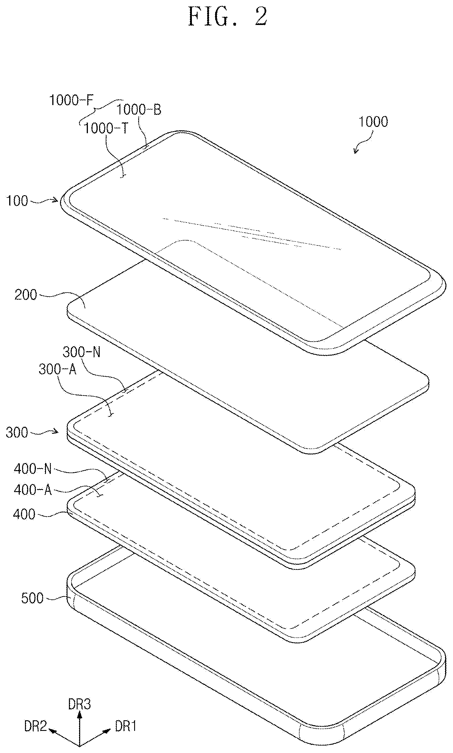 Patent US12615868 Figure 2 – Electronic device including a fingerprint recognition function